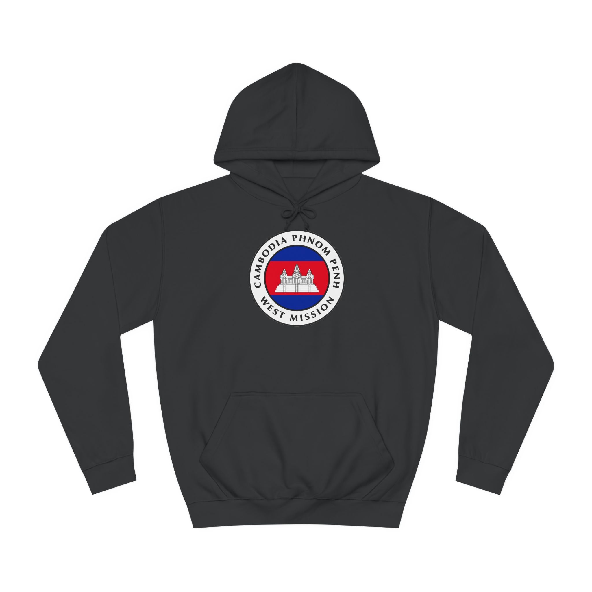 Cambodia Phnom Penh West Mission Flag Logo (White Border) College Hoodie - Mission Wishlist - LDS Missionary Gift Store