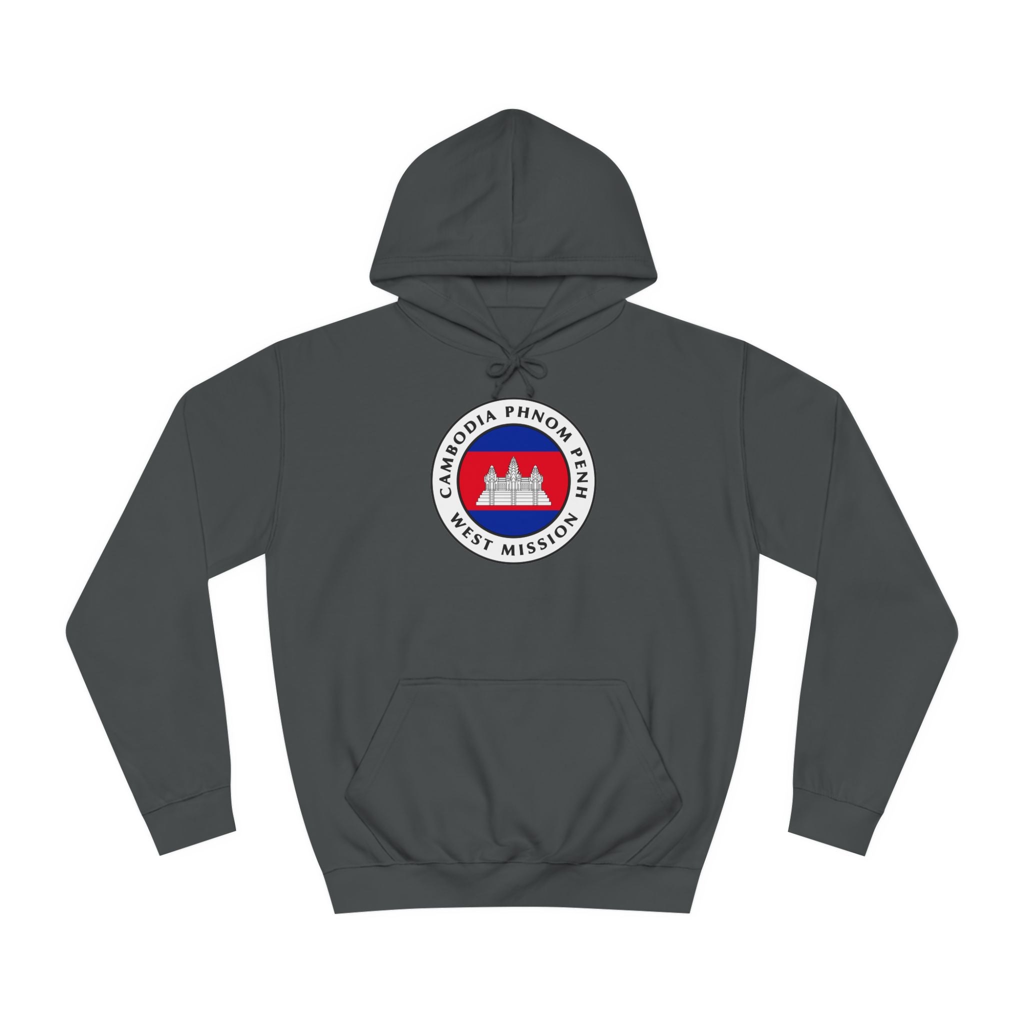 Cambodia Phnom Penh West Mission Flag Logo (White Border) College Hoodie - Mission Wishlist - LDS Missionary Gift Store