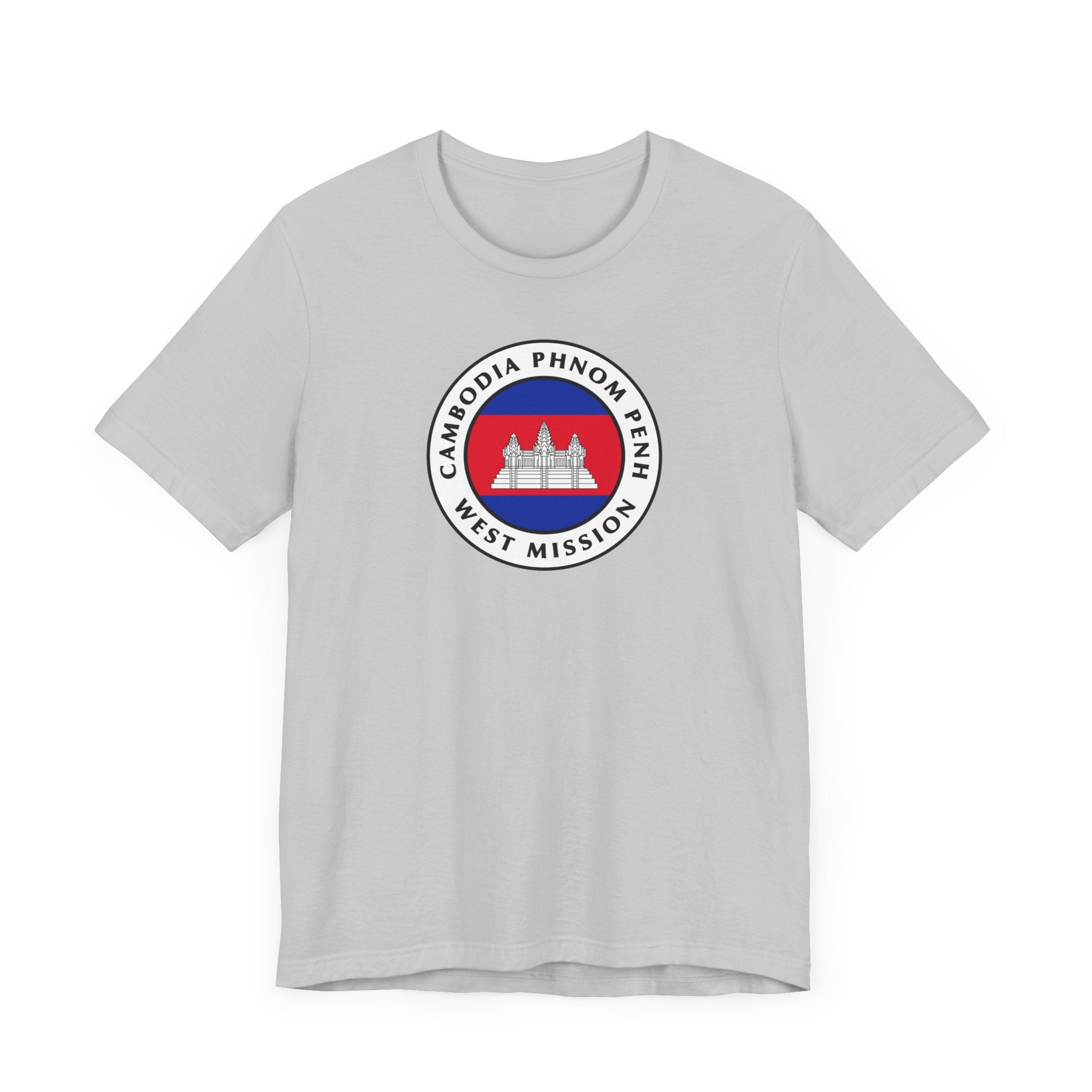 Cambodia Phnom Penh West Mission Flag Logo (White Border) T-shirt - Mission Wishlist - LDS Missionary Gift Store