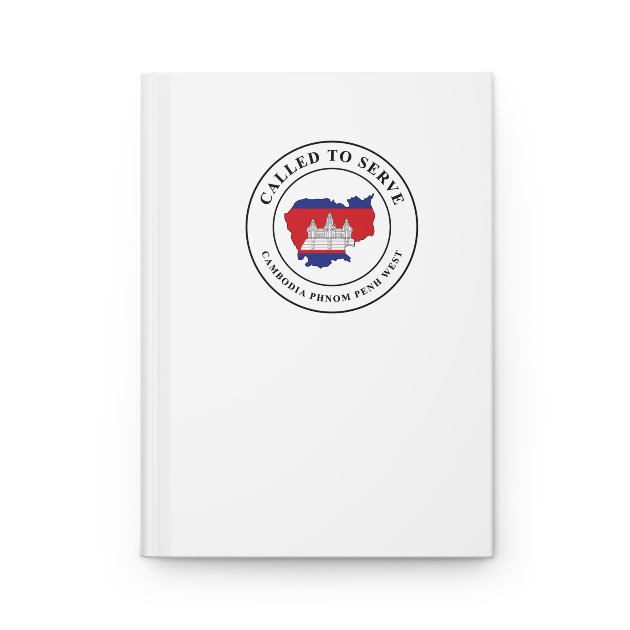 Cambodia Phnom Penh West Mission Flag Map Called to Serve White Hardcover Journal Matte - Mission Wishlist - LDS Missionary Gift Store
