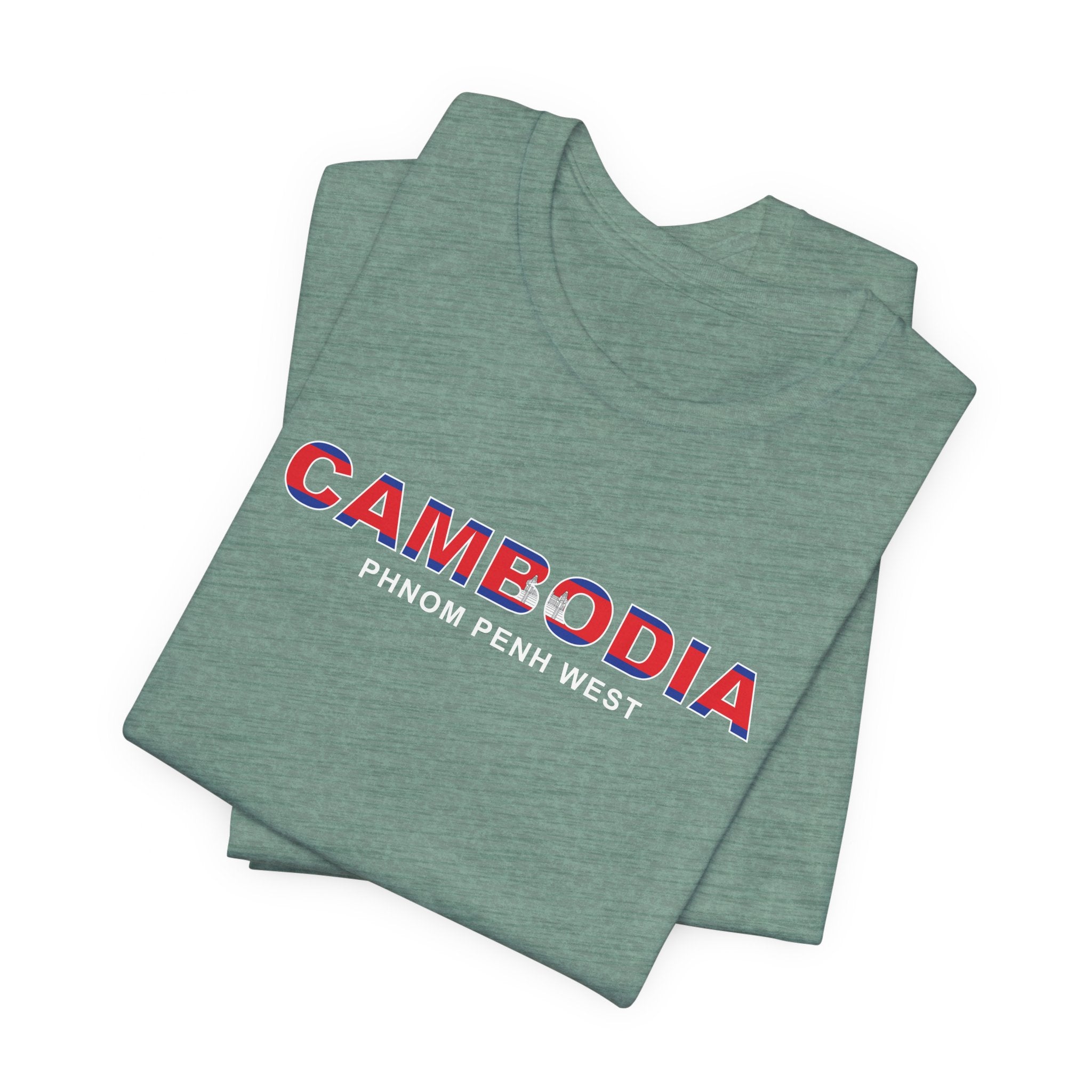 Cambodia Phnom Penh West Mission Flag Title T-shirt - Mission Wishlist - LDS Missionary Gift Store