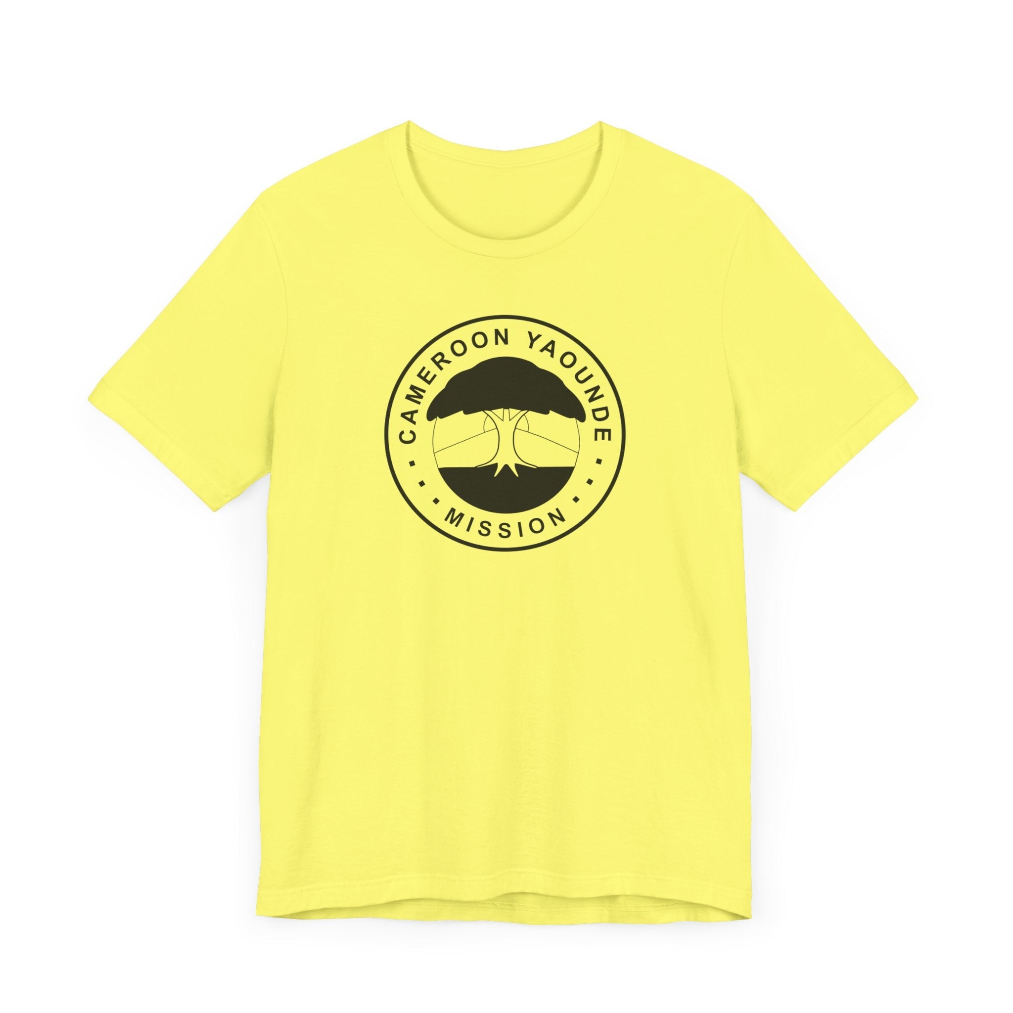 Cameroon Yaounde Mission Circular Monochrome Logo T-Shirt - Mission Wishlist - LDS Missionary Gift Store