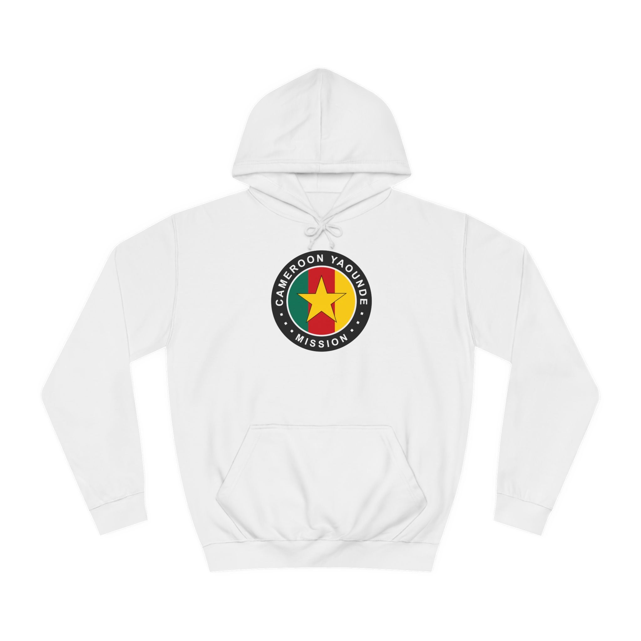 Cameroon Yaounde Mission Flag Logo (Black Border) College Hoodie - Mission Wishlist - LDS Missionary Gift Store