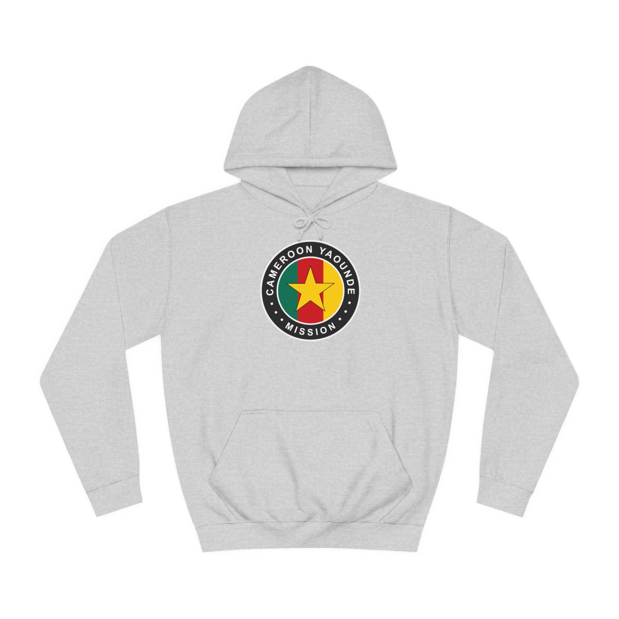 Cameroon Yaounde Mission Flag Logo (Black Border) College Hoodie - Mission Wishlist - LDS Missionary Gift Store