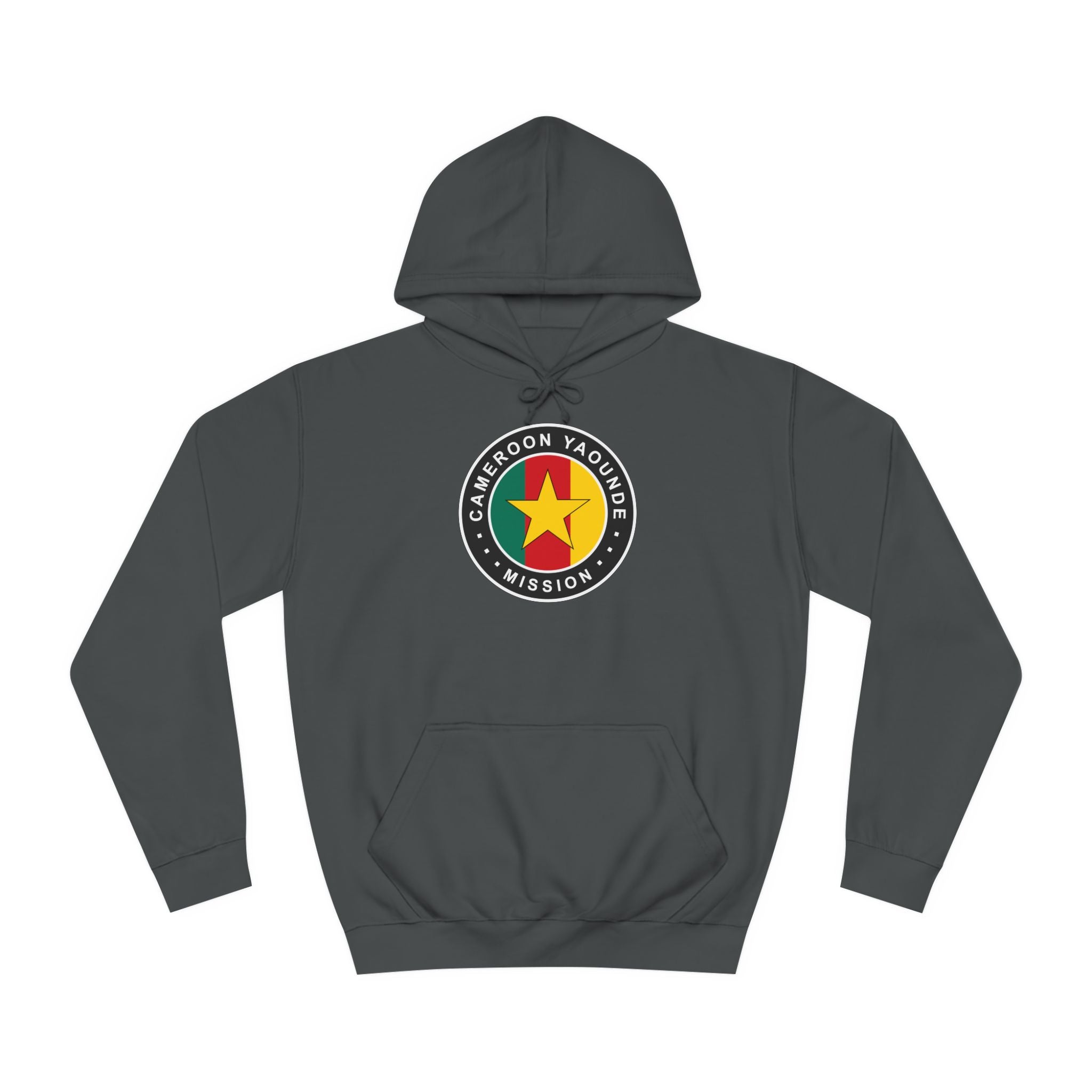 Cameroon Yaounde Mission Flag Logo (Black Border) College Hoodie - Mission Wishlist - LDS Missionary Gift Store