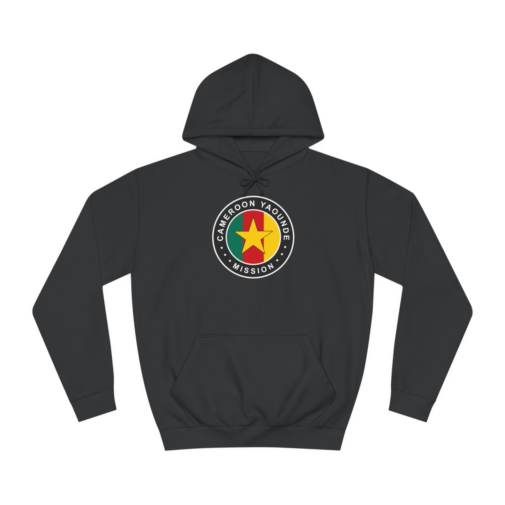 Cameroon Yaounde Mission Flag Logo (Black Border) College Hoodie - Mission Wishlist - LDS Missionary Gift Store