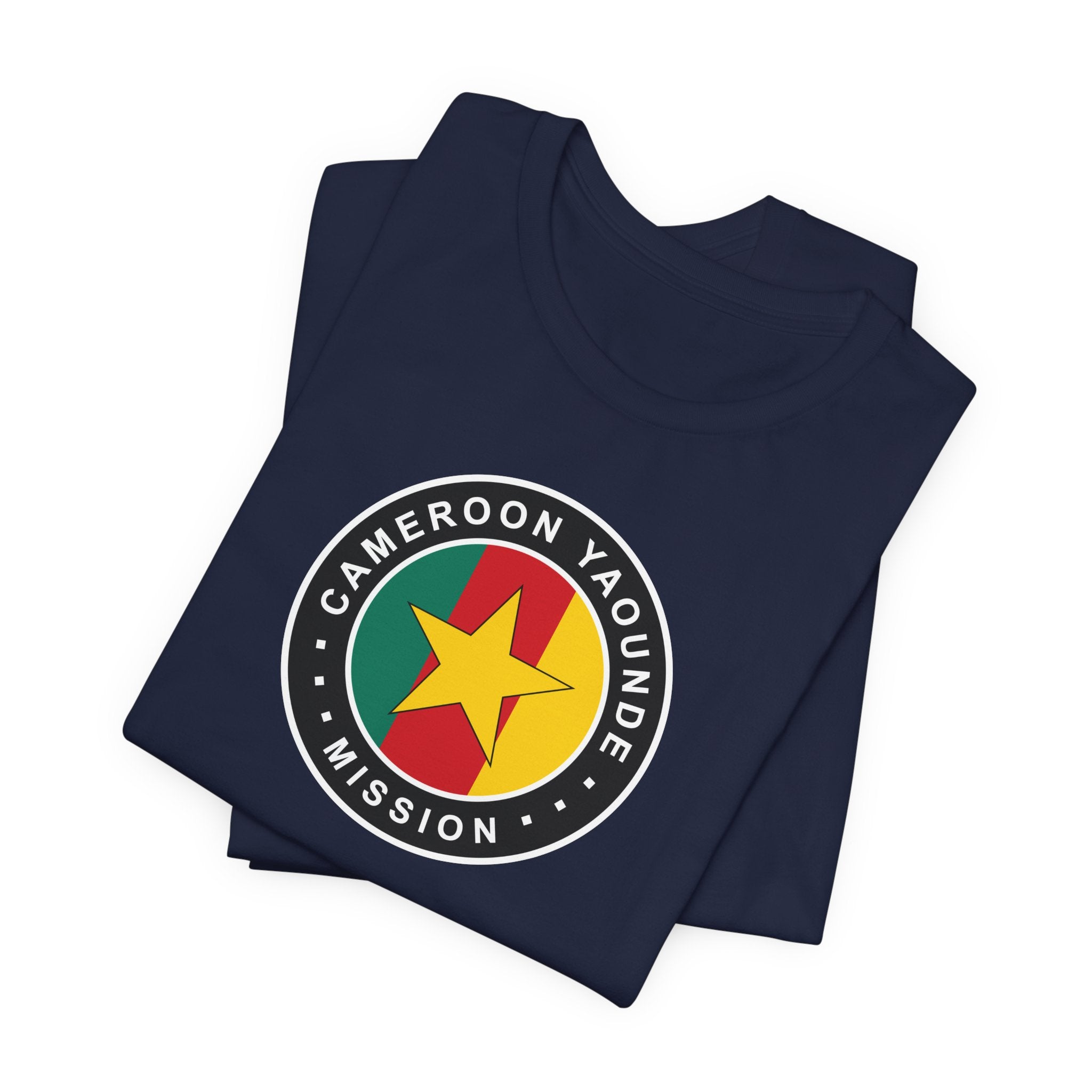 Cameroon Yaounde Mission Flag Logo (Black Border) T-shirt - Mission Wishlist - LDS Missionary Gift Store