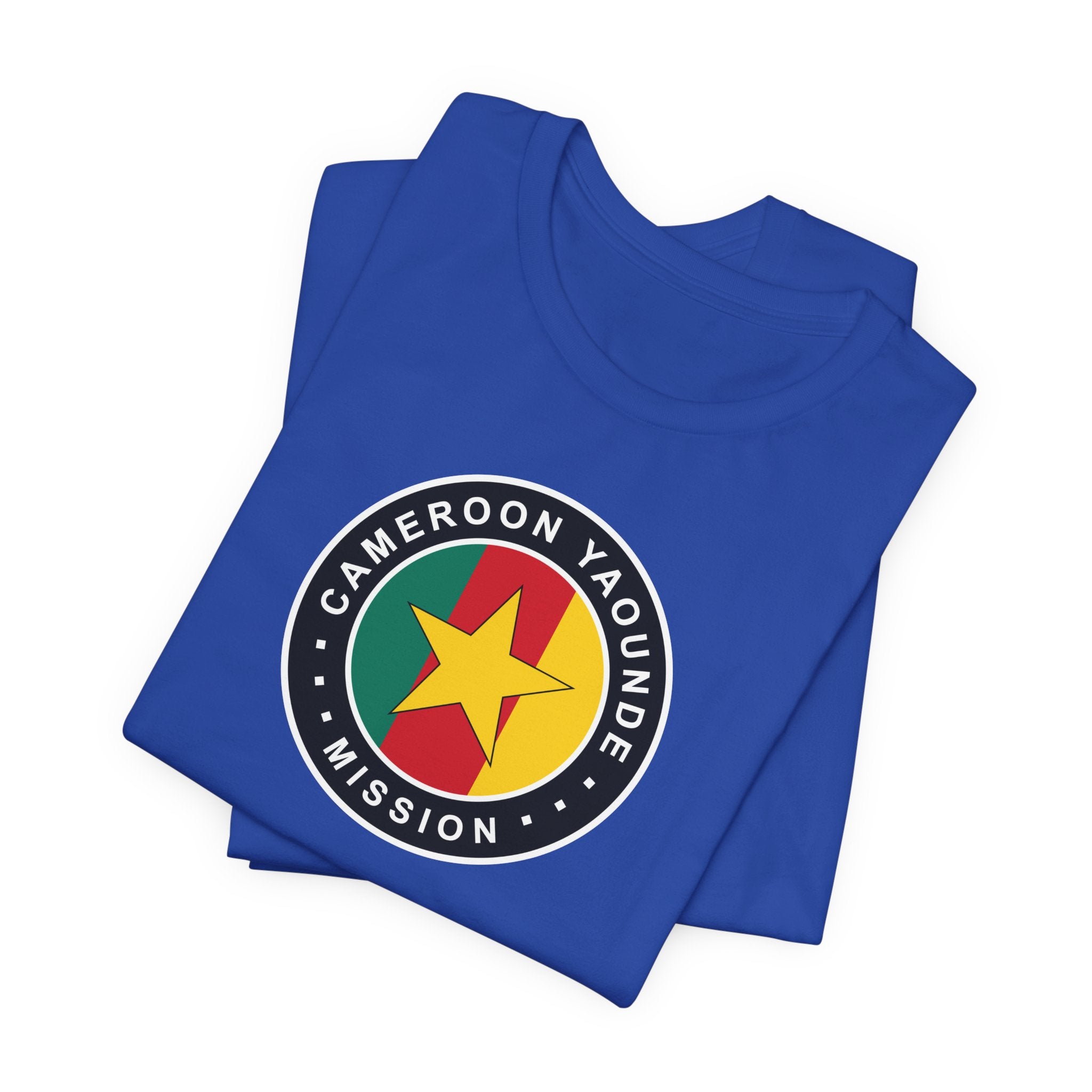 Cameroon Yaounde Mission Flag Logo (Black Border) T-shirt - Mission Wishlist - LDS Missionary Gift Store