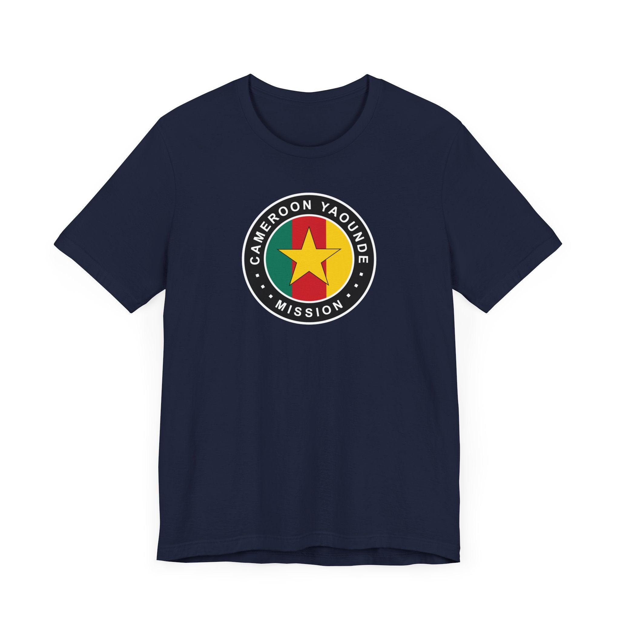 Cameroon Yaounde Mission Flag Logo (Black Border) T-shirt - Mission Wishlist - LDS Missionary Gift Store