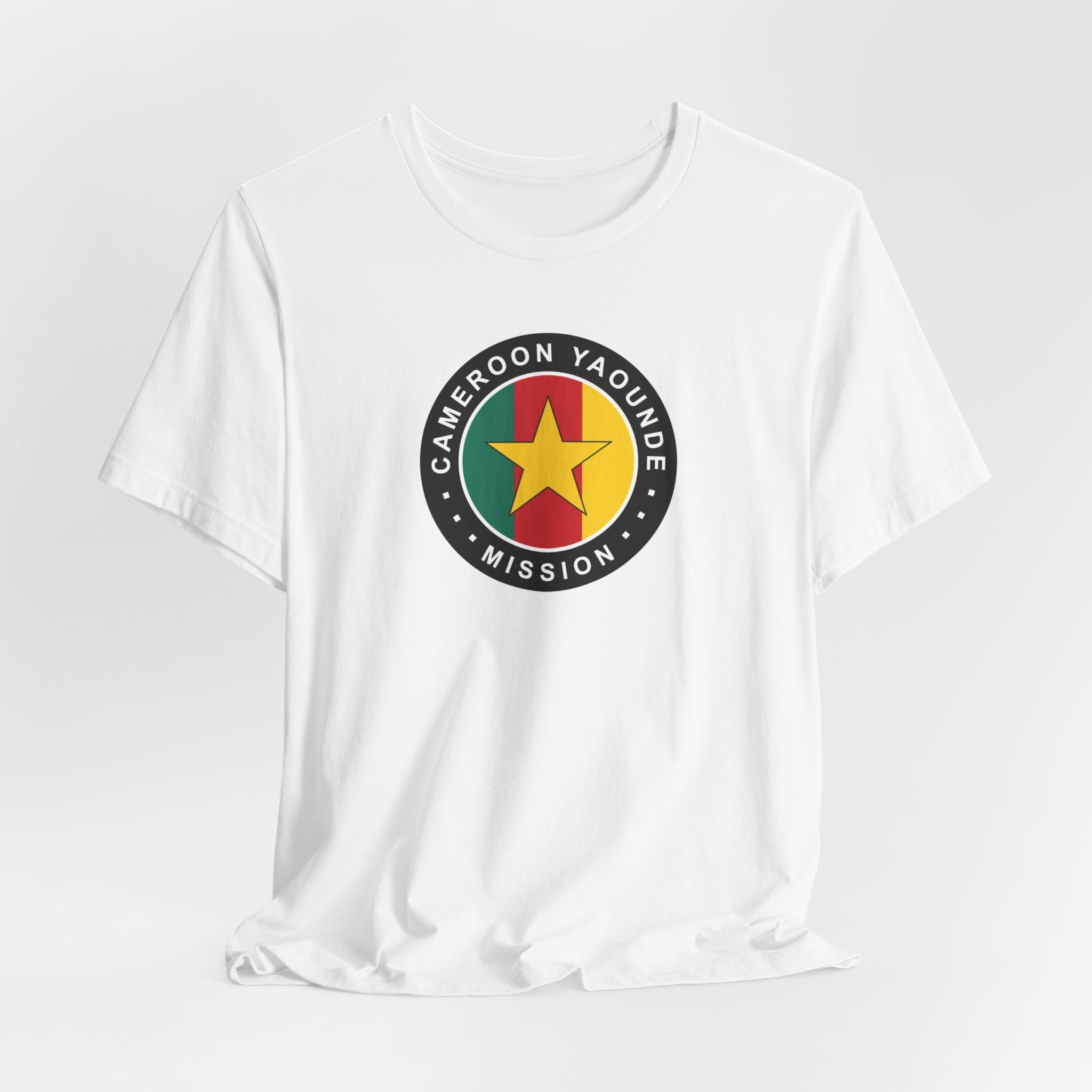 Cameroon Yaounde Mission Flag Logo (Black Border) T-shirt - Mission Wishlist - LDS Missionary Gift Store