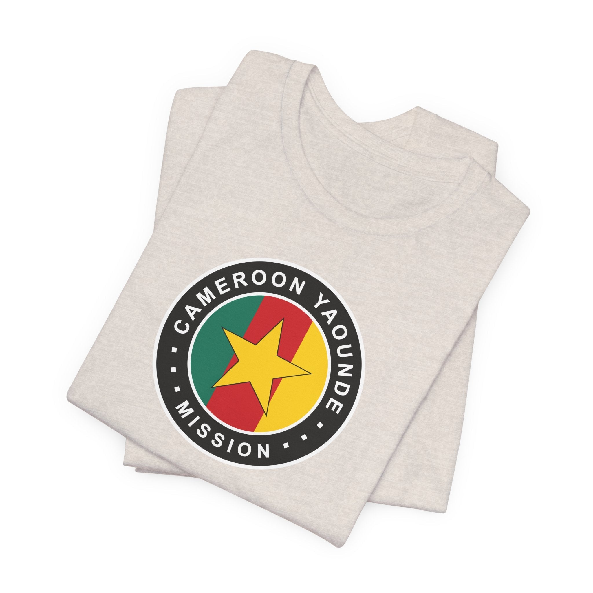 Cameroon Yaounde Mission Flag Logo (Black Border) T-shirt - Mission Wishlist - LDS Missionary Gift Store