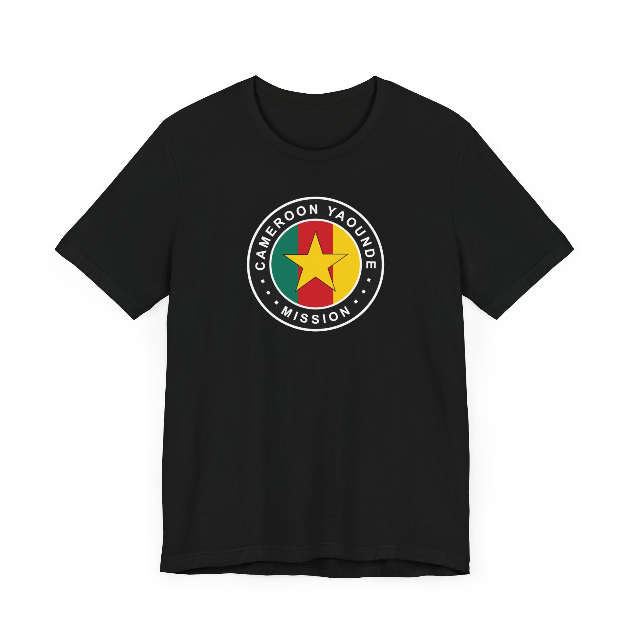 Cameroon Yaounde Mission Flag Logo (Black Border) T-shirt - Mission Wishlist - LDS Missionary Gift Store
