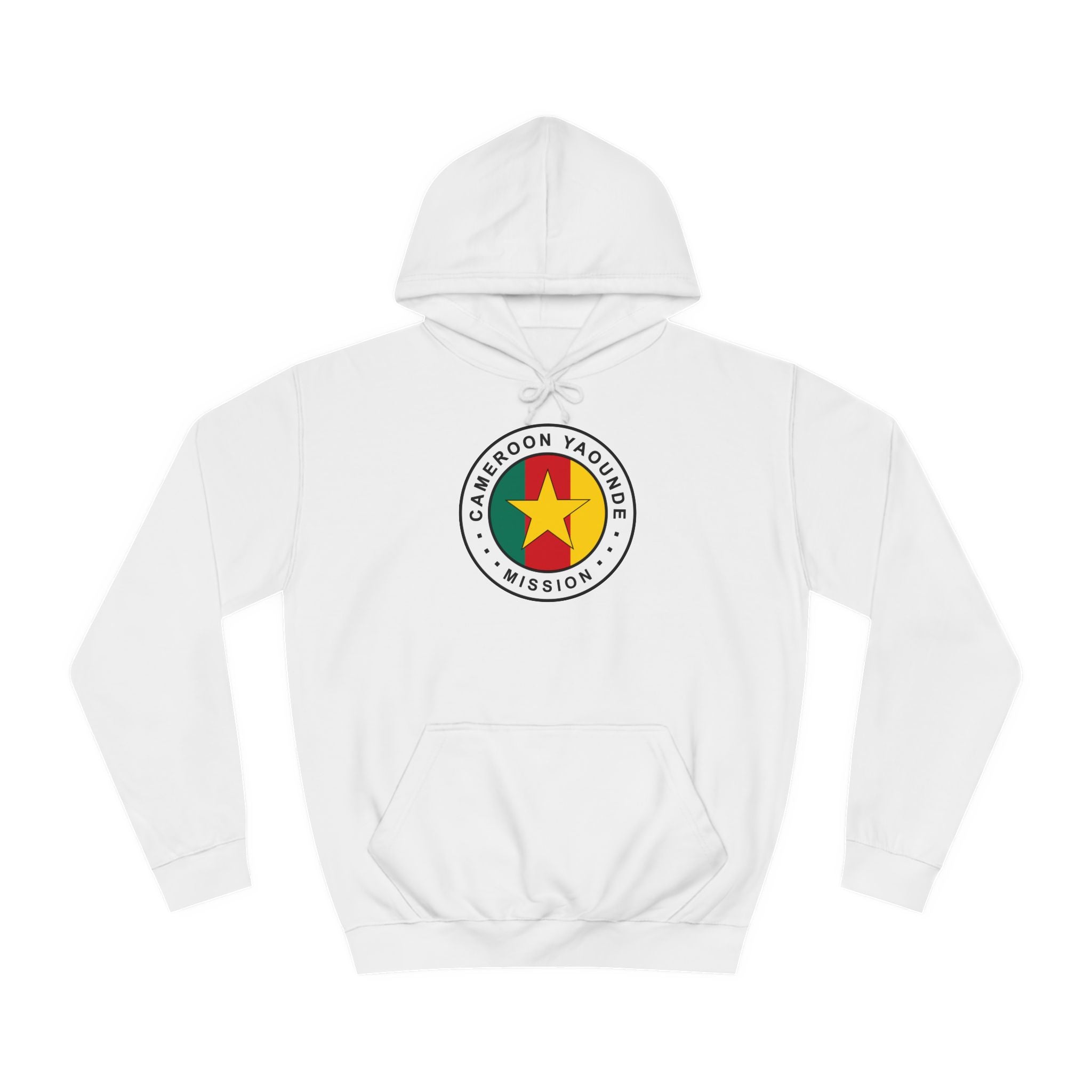 Cameroon Yaounde Mission Flag Logo (White Border) College Hoodie - Mission Wishlist - LDS Missionary Gift Store
