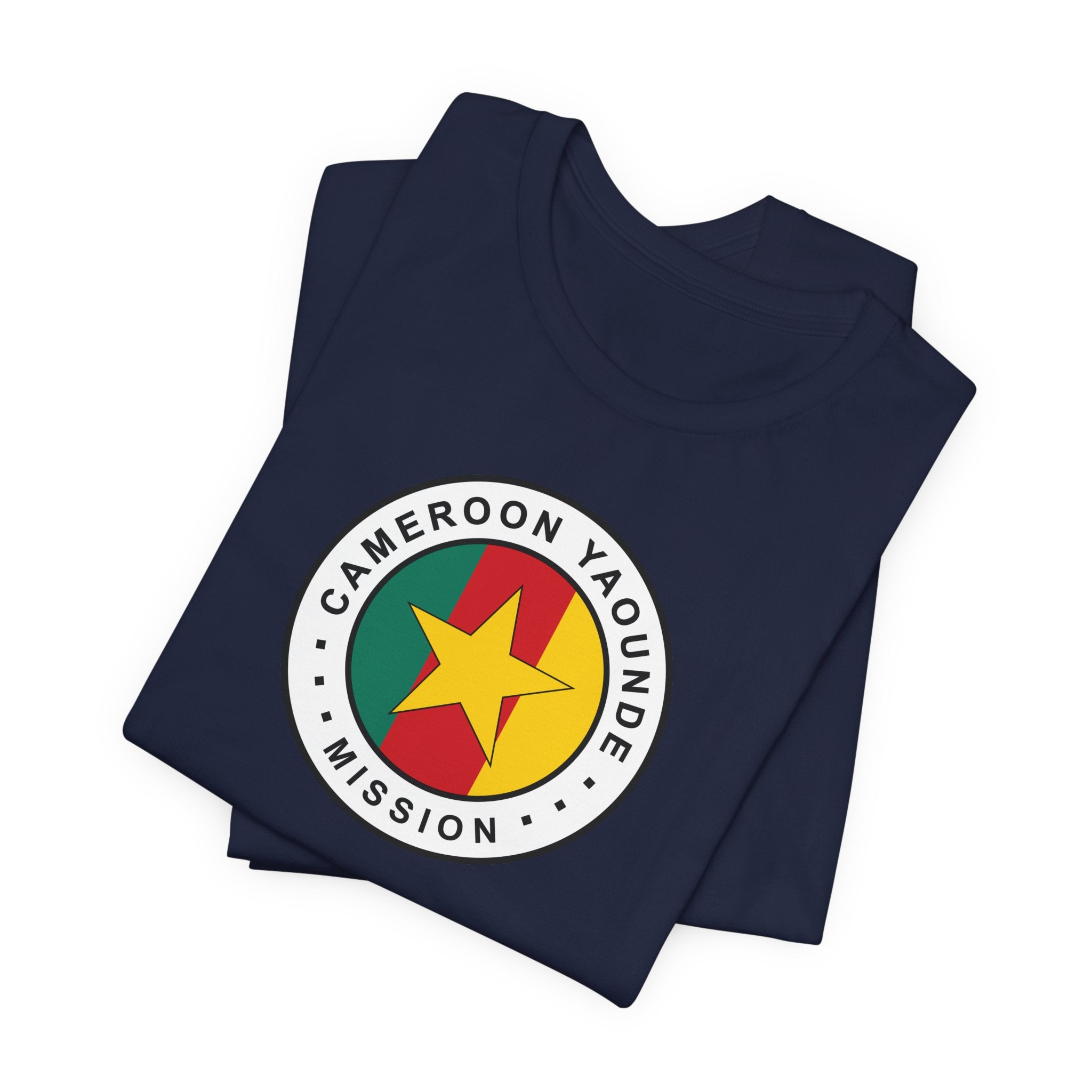 Cameroon Yaounde Mission Flag Logo (White Border) T-shirt - Mission Wishlist - LDS Missionary Gift Store