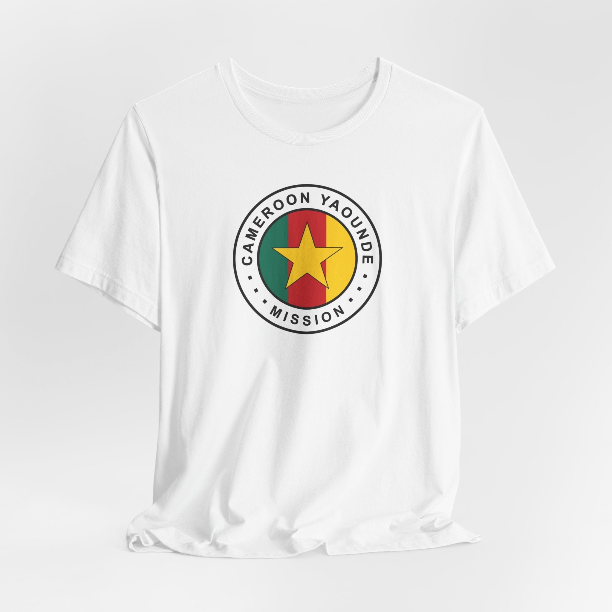 Cameroon Yaounde Mission Flag Logo (White Border) T-shirt - Mission Wishlist - LDS Missionary Gift Store