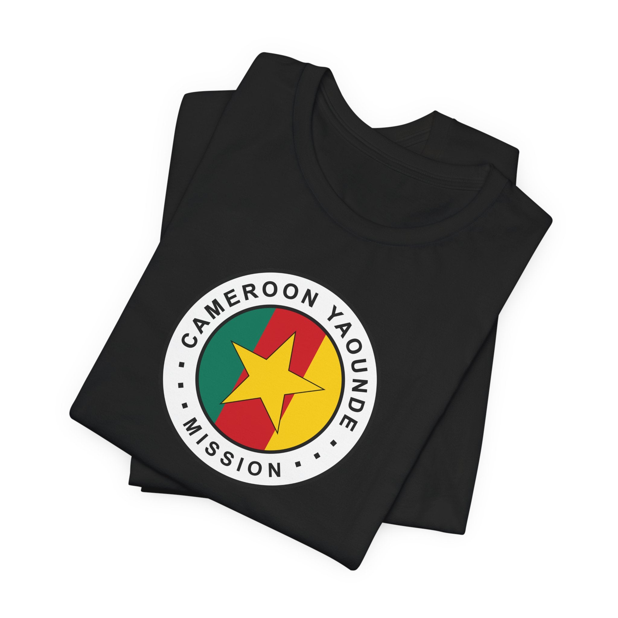 Cameroon Yaounde Mission Flag Logo (White Border) T-shirt - Mission Wishlist - LDS Missionary Gift Store