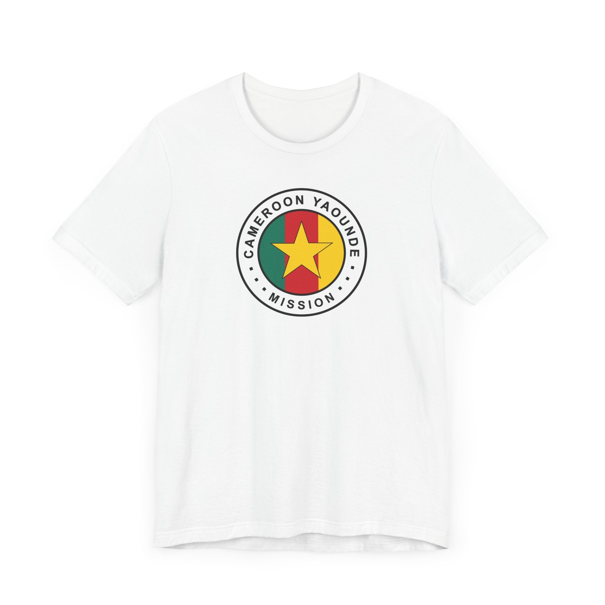 Cameroon Yaounde Mission Flag Logo (White Border) T-shirt - Mission Wishlist - LDS Missionary Gift Store
