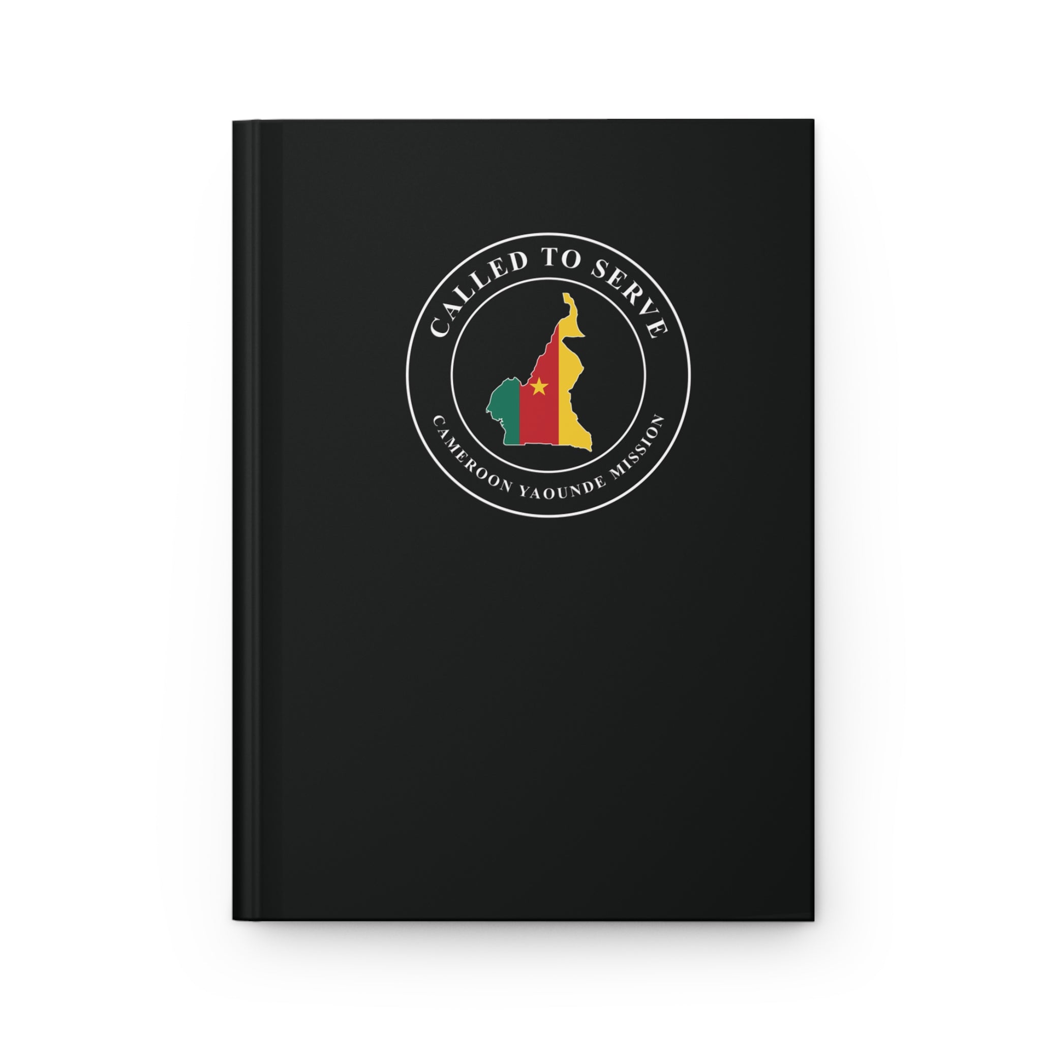 Cameroon Yaounde Mission Flag Map Called to Serve Black Hardcover Journal Matte - Mission Wishlist - LDS Missionary Gift Store