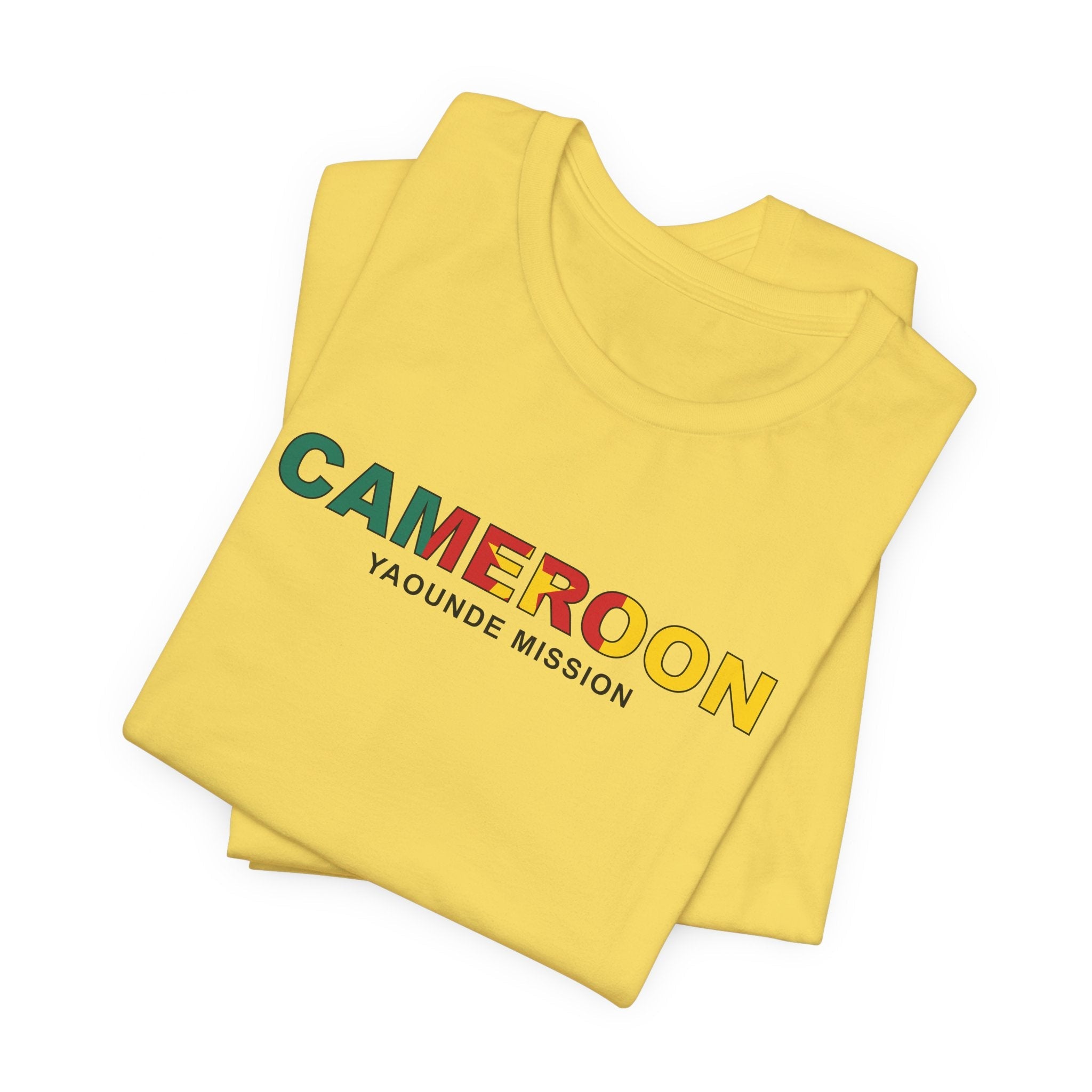 Cameroon Yaounde Mission Flag Title T-shirt - Mission Wishlist - LDS Missionary Gift Store