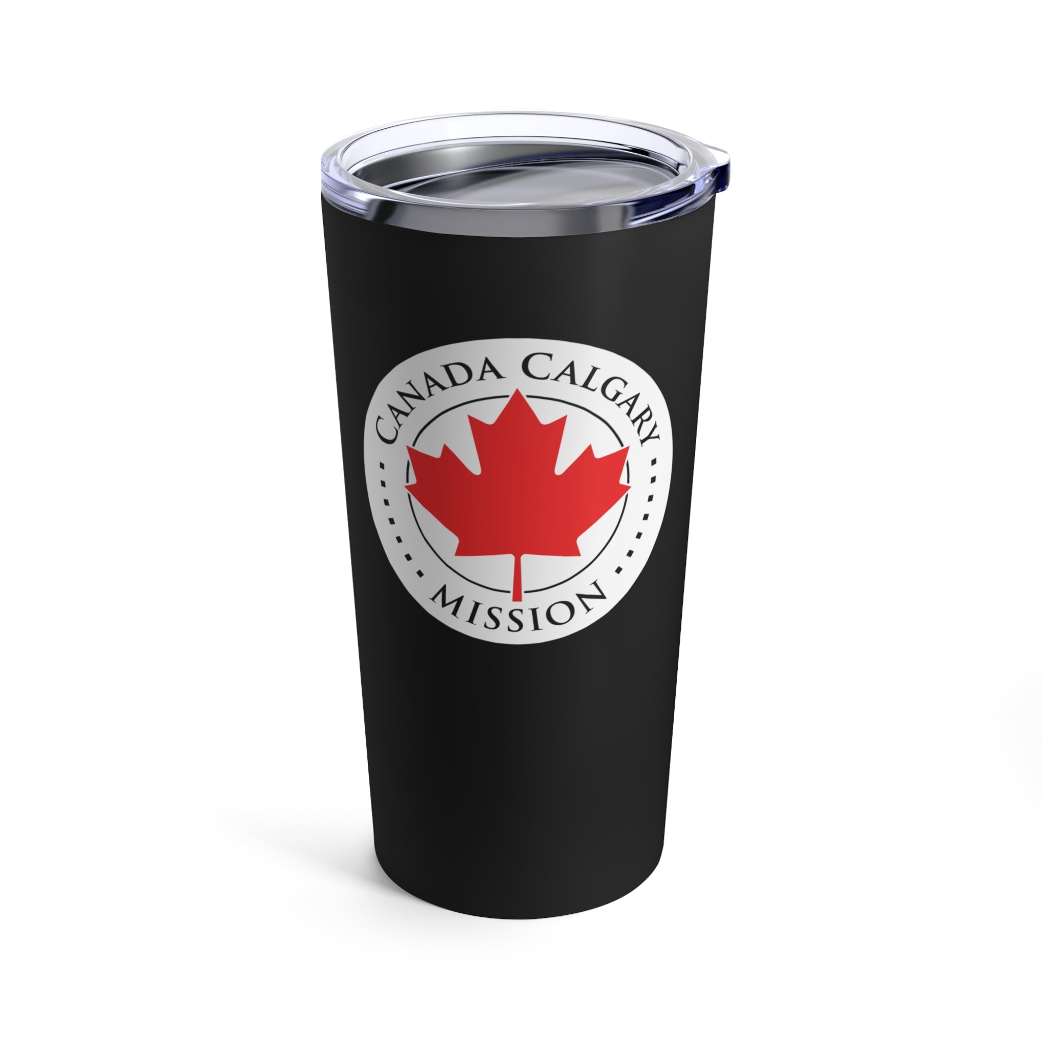 Canada Calgary Mission Circular Flag Black Tumbler 20oz - Latter-Day Saint LDS Missionary Gift - Book of Mormon