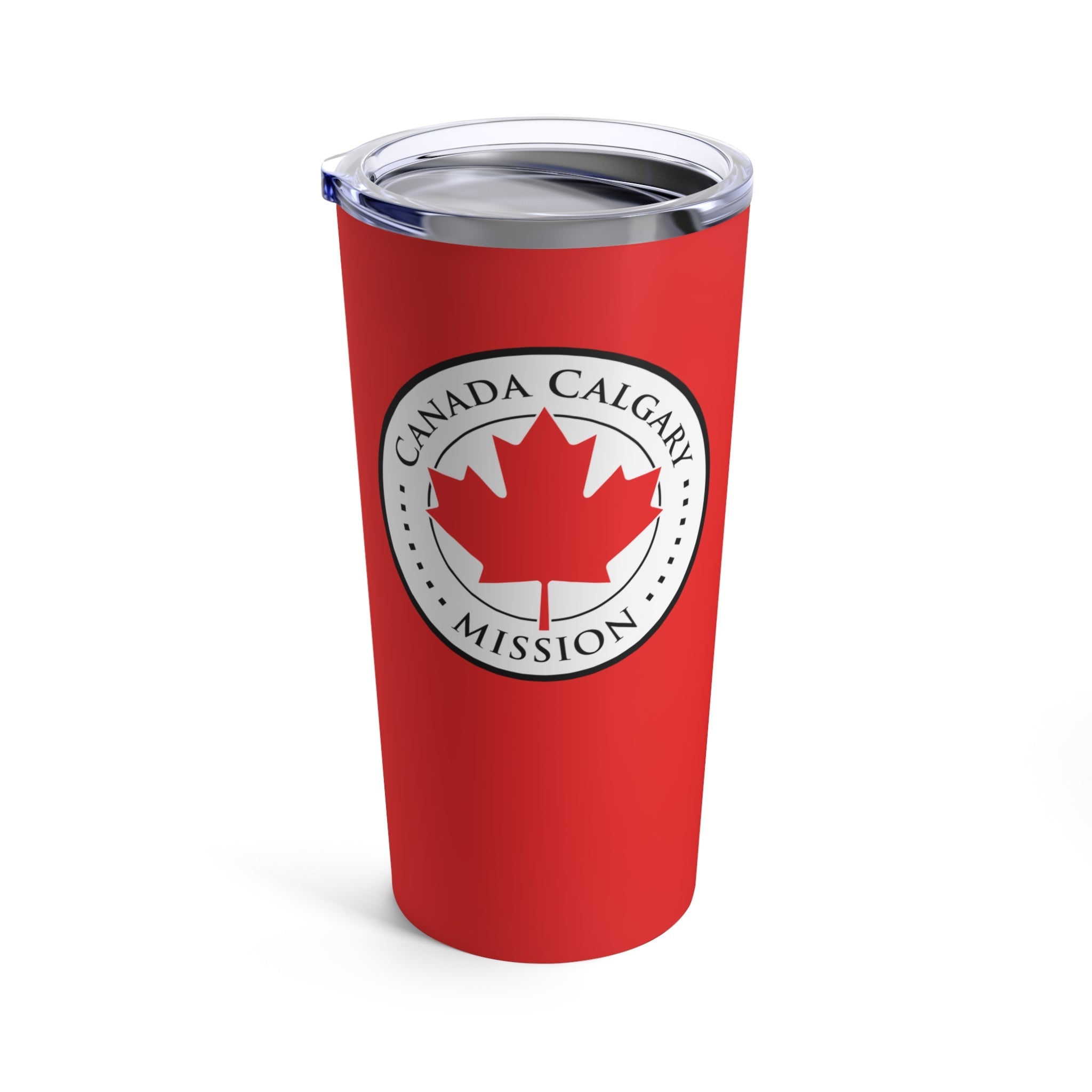 Canada Calgary Mission Circular Flag Red Tumbler 20oz - Latter-Day Saint LDS Missionary Gift - Book of Mormon