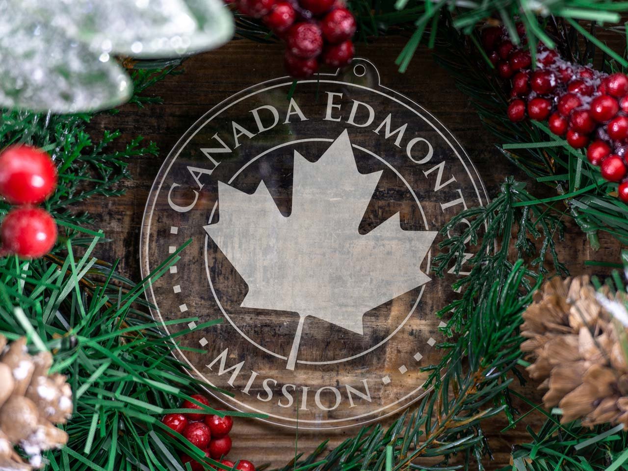 Canada Edmonton Mission Christmas Ornament - Latter-Day Saint LDS Missionary Gift - Book of Mormon