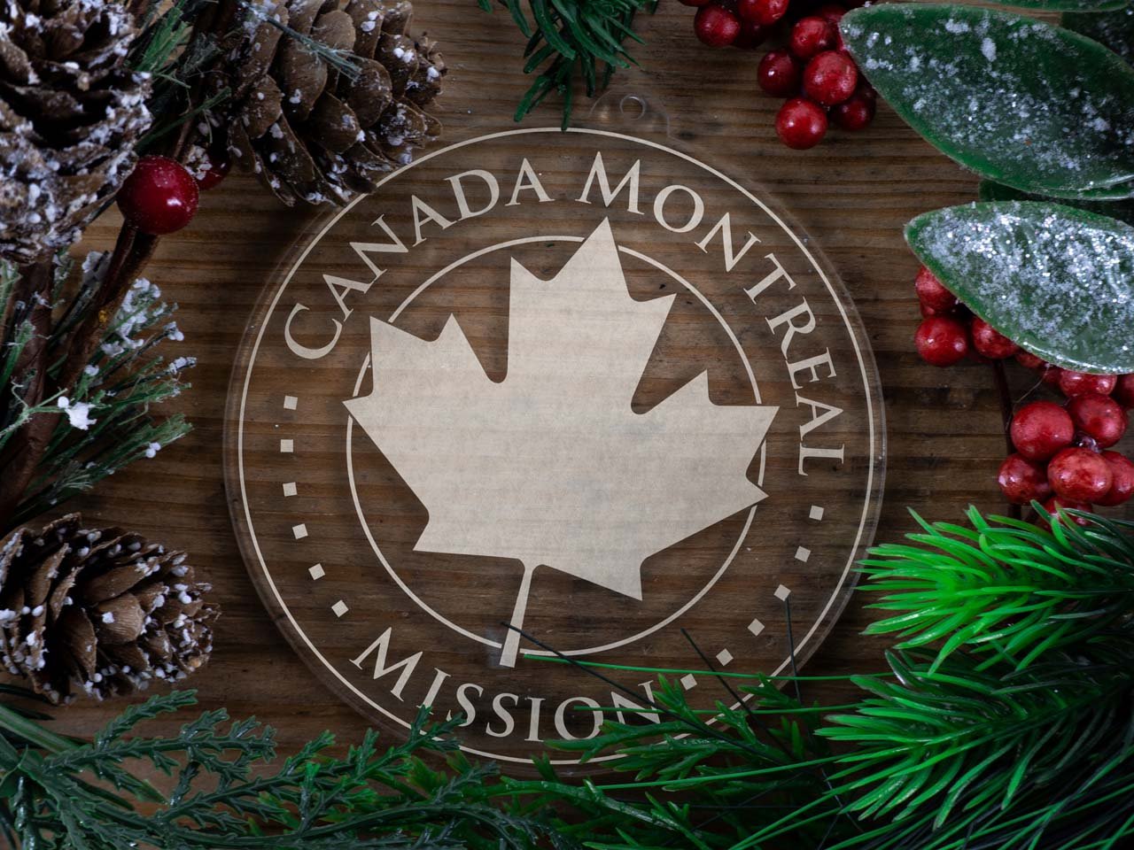 Canada Montreal Mission Christmas Ornament - Latter-Day Saint LDS Missionary Gift - Book of Mormon