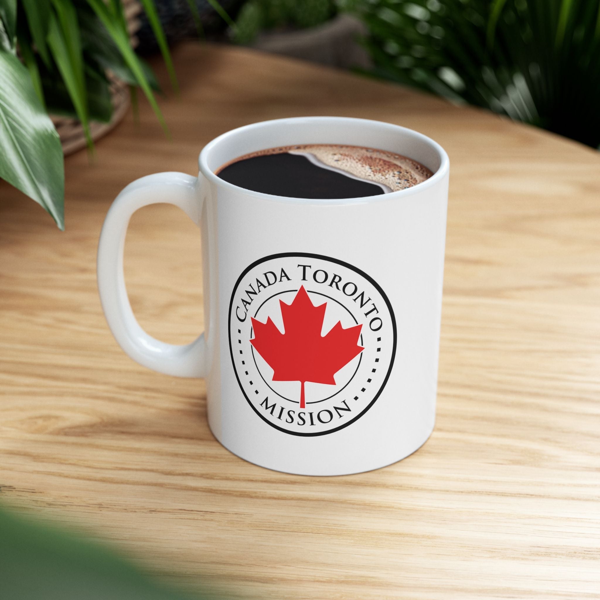 Canada Toronto Mission Circular Flag White Ceramic Mug - Latter-Day Saint LDS Missionary Gift - Book of Mormon