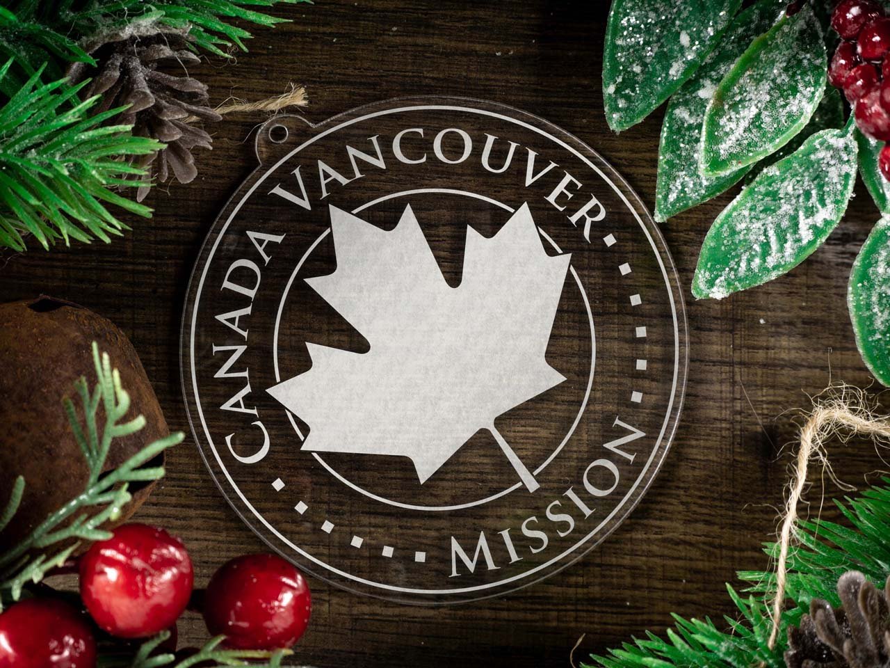 Canada Vancouver Mission Christmas Ornament - Latter-Day Saint LDS Missionary Gift - Book of Mormon