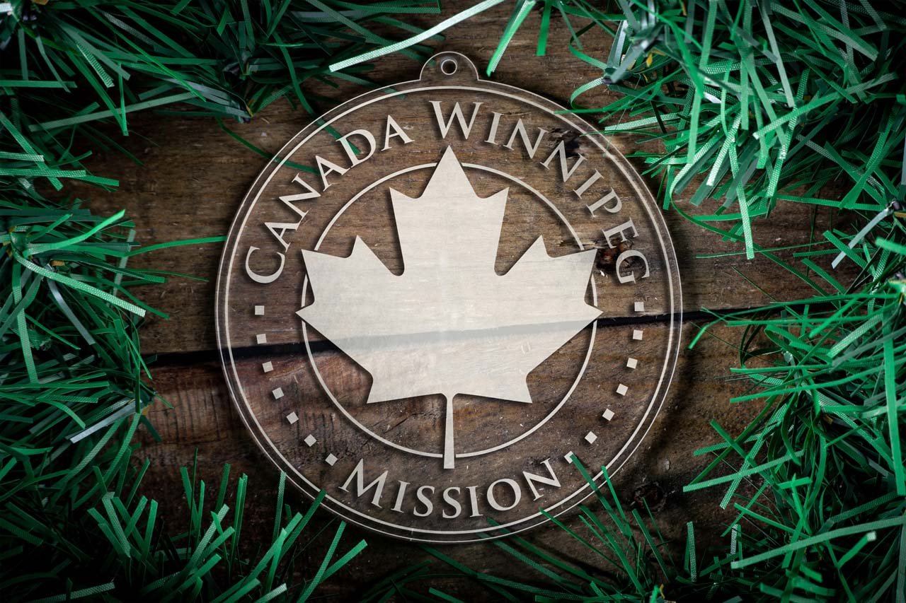 Canada Winnipeg Mission Christmas Ornament - Latter-Day Saint LDS Missionary Gift - Book of Mormon