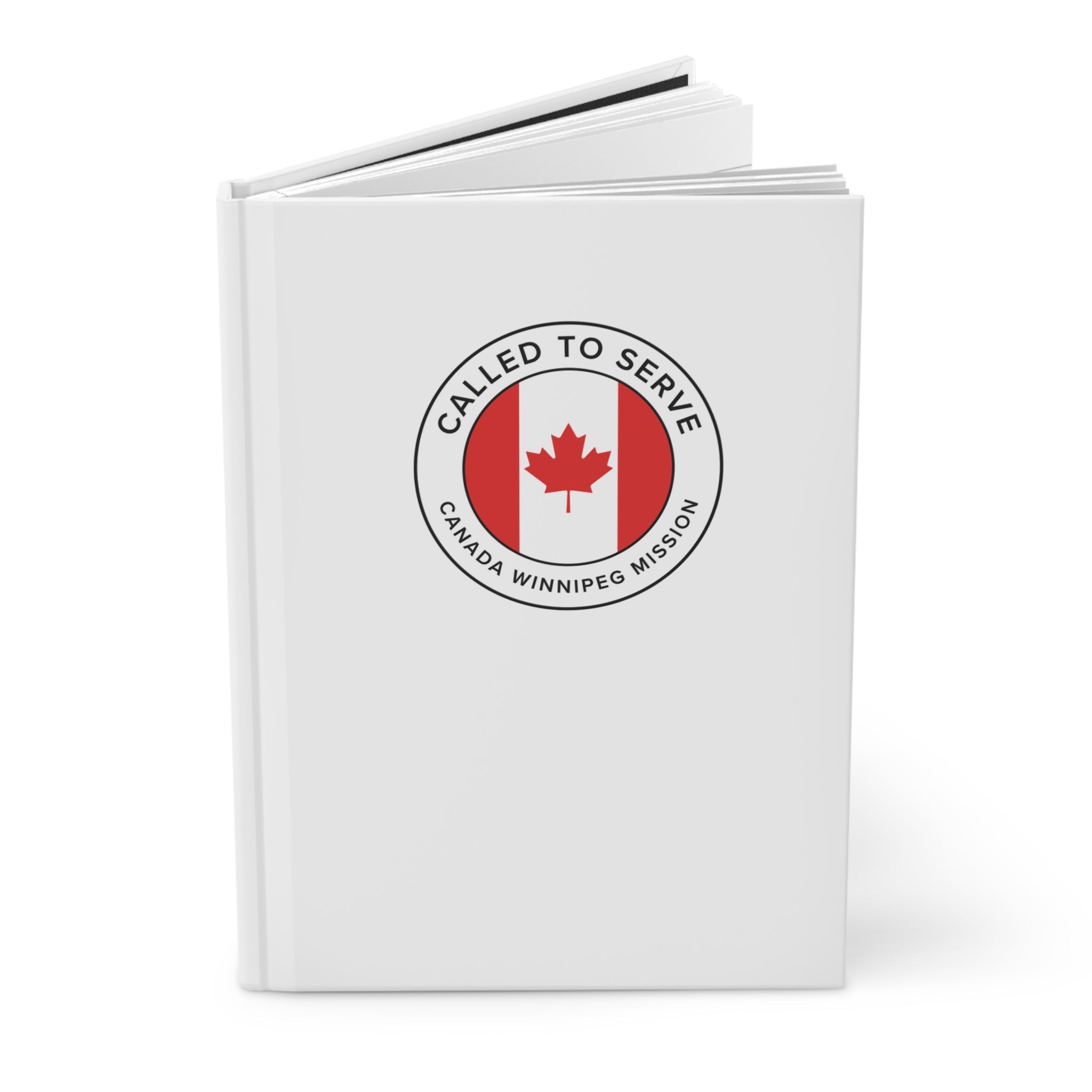 Canada Winnipeg Mission Circle Flag Called to Serve White Hardcover Journal Matte - Latter-Day Saint LDS Missionary Gift - Book of Mormon