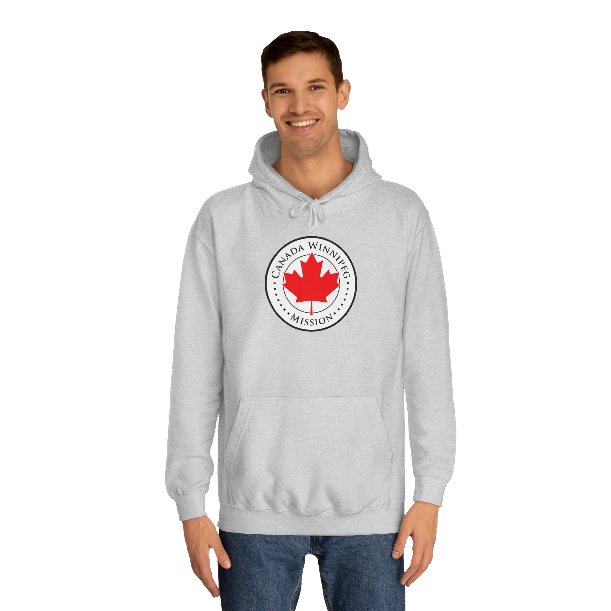 Canada Winnipeg Mission Flag Logo (White Border) College Hoodie - Latter-Day Saint LDS Missionary Gift - Book of Mormon