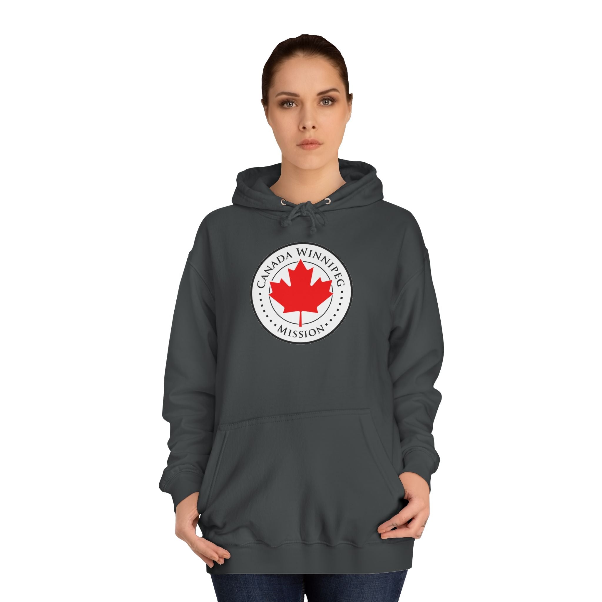 Canada Winnipeg Mission Flag Logo (White Border) College Hoodie - Latter-Day Saint LDS Missionary Gift - Book of Mormon