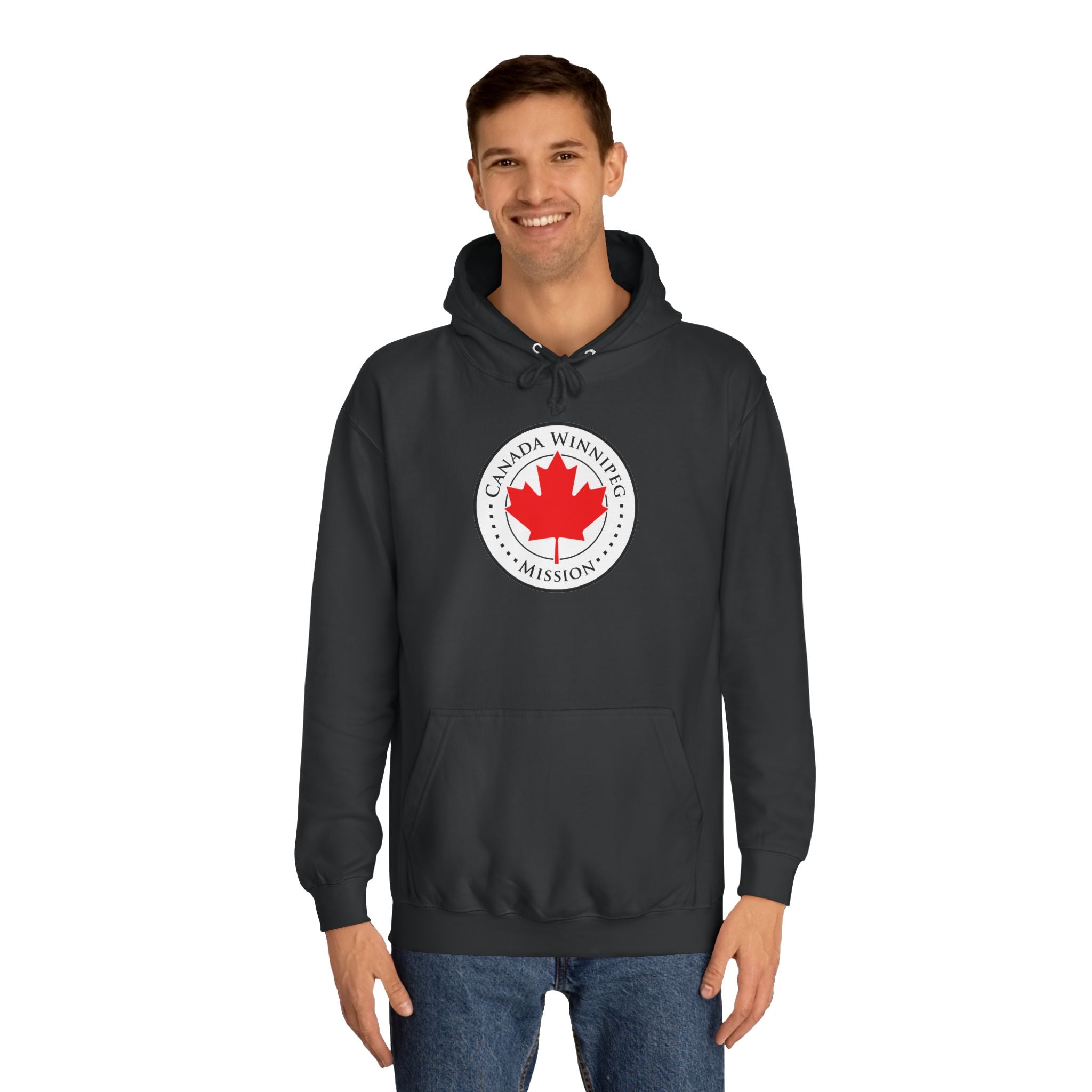 Canada Winnipeg Mission Flag Logo (White Border) College Hoodie - Latter-Day Saint LDS Missionary Gift - Book of Mormon