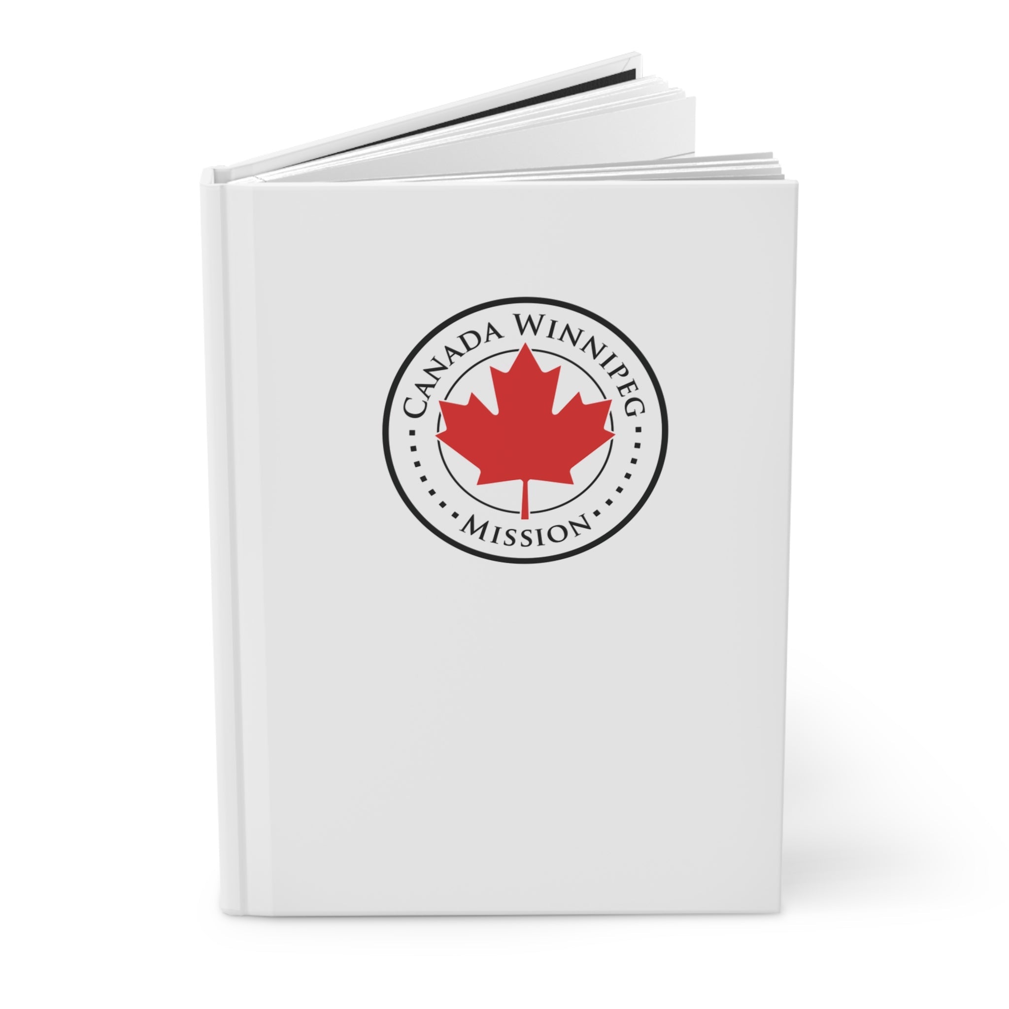 Canada Winnipeg Mission Logo Design White Hardcover Journal Matte - Latter-Day Saint LDS Missionary Gift - Book of Mormon