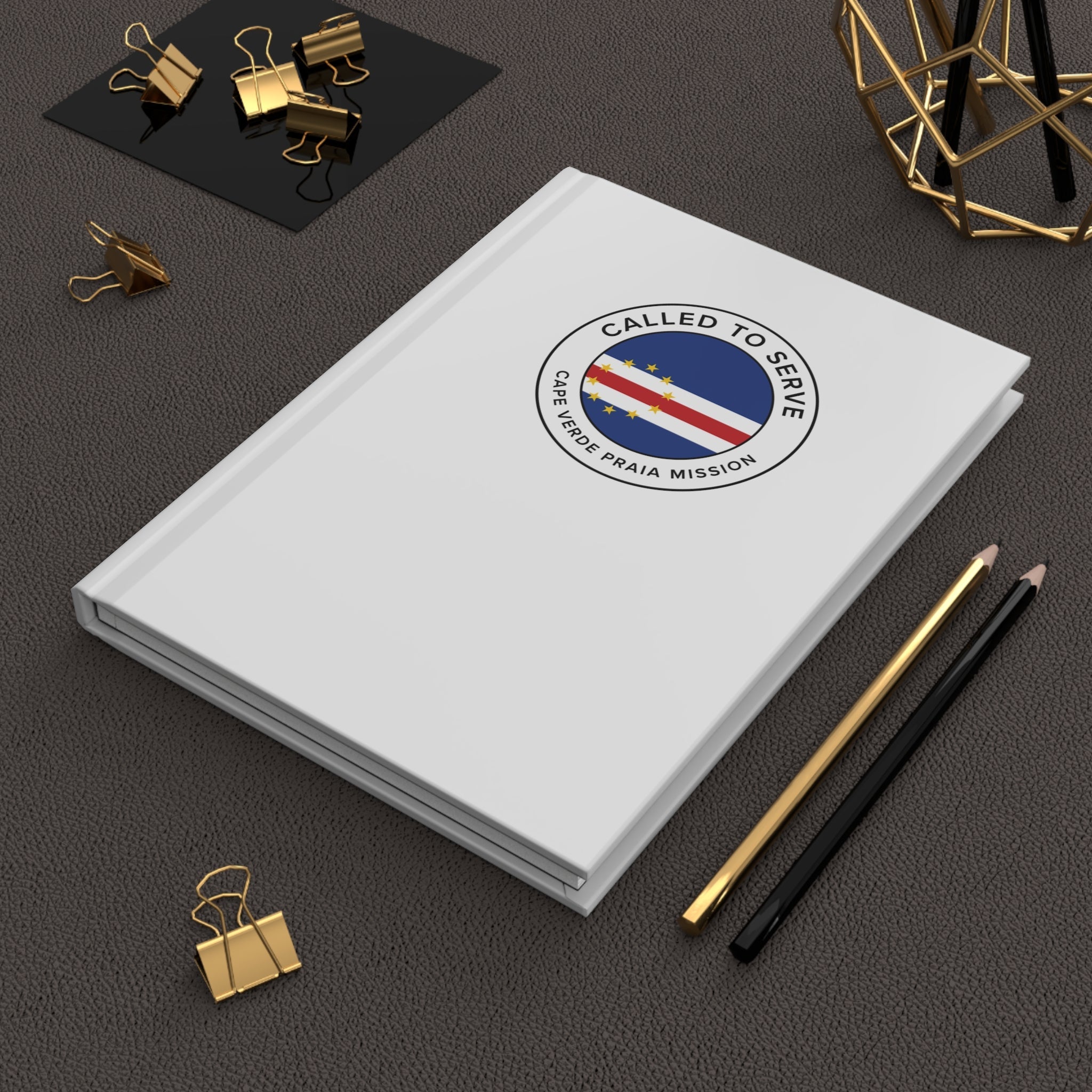 Cape Verde Praia Mission Circle Flag Called to Serve White Hardcover Journal Matte - Mission Wishlist - LDS Missionary Gift Store