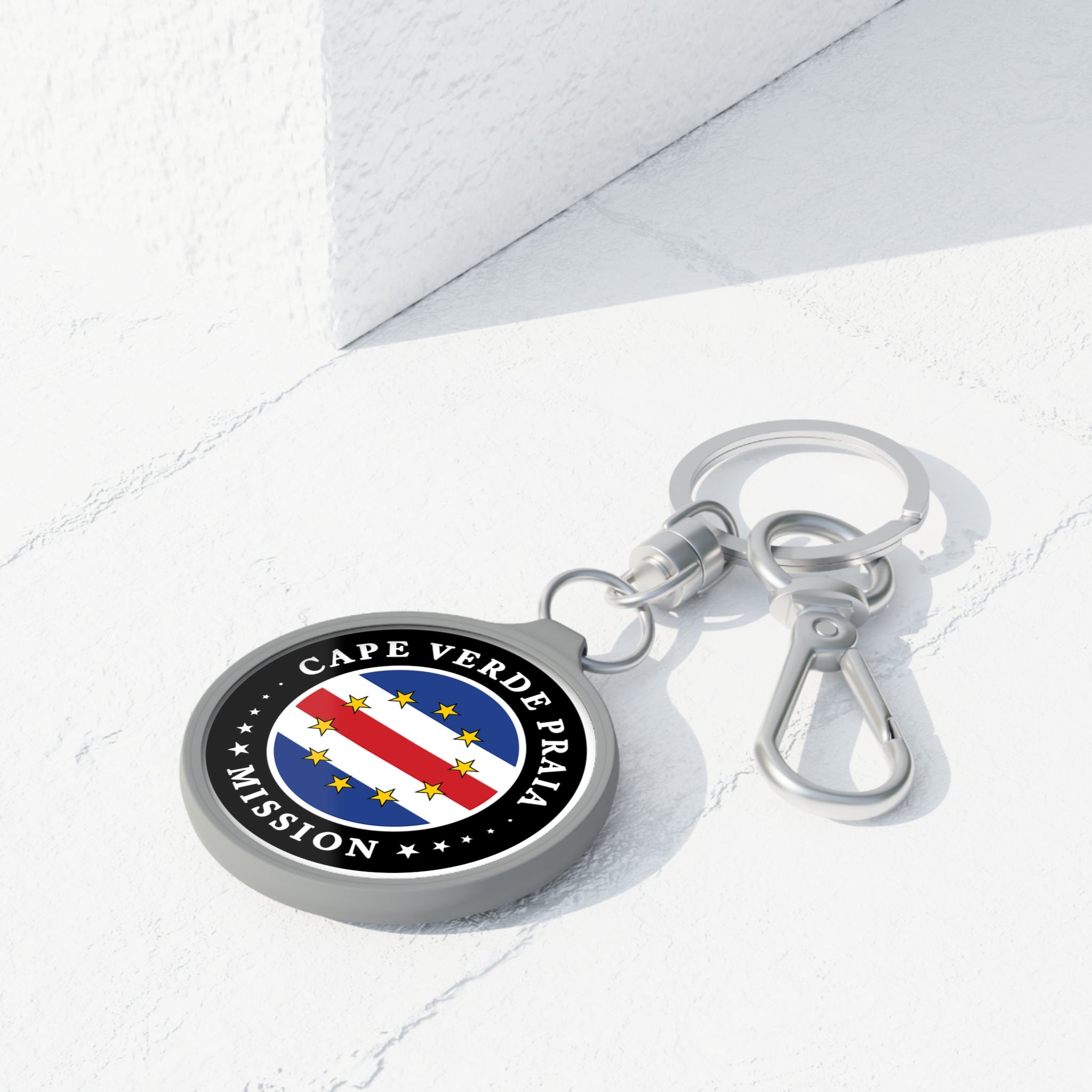 Cape Verde Praia Mission Circle Flag Key Tag - Mission Wishlist - LDS Missionary Gift Store