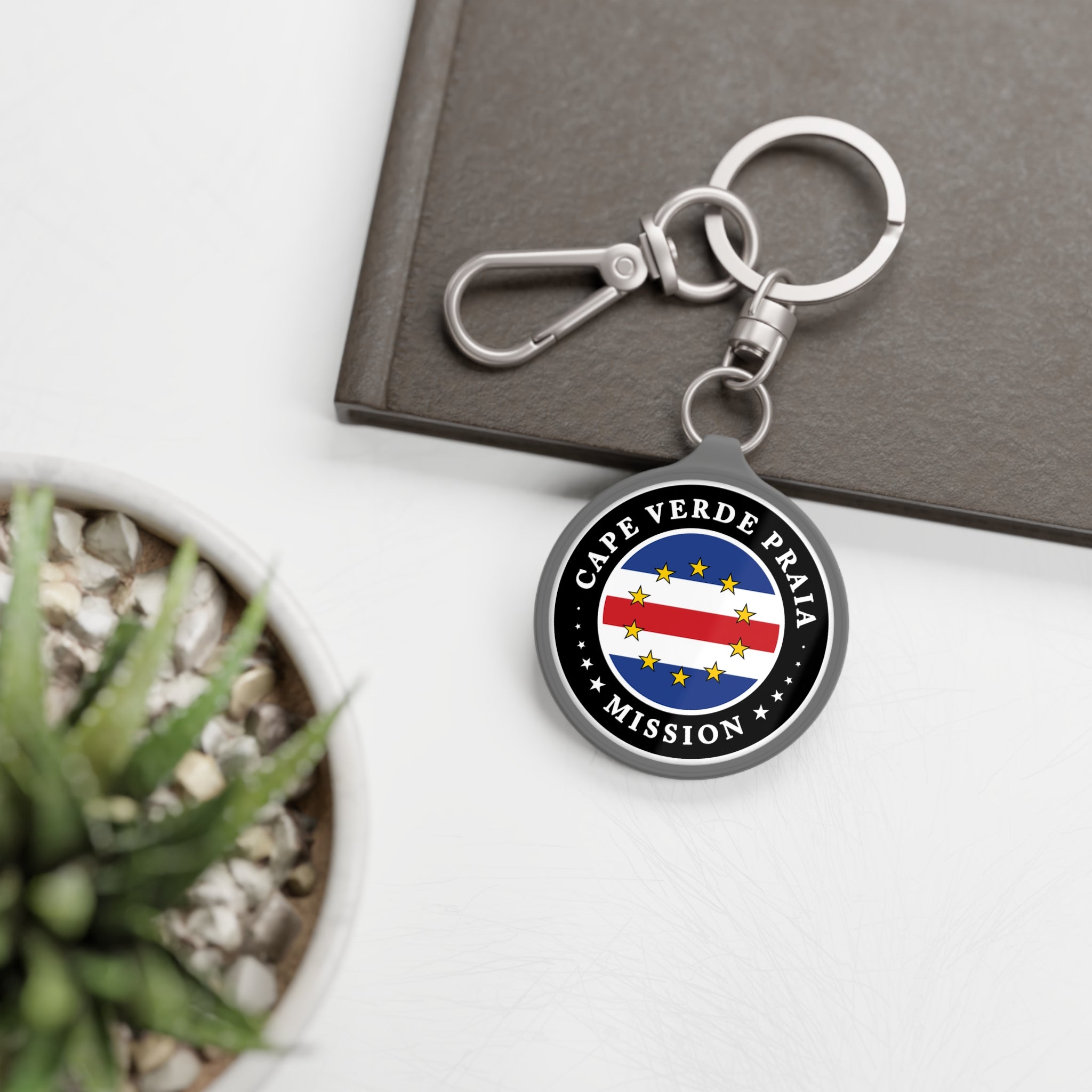 Cape Verde Praia Mission Circle Flag Key Tag - Mission Wishlist - LDS Missionary Gift Store