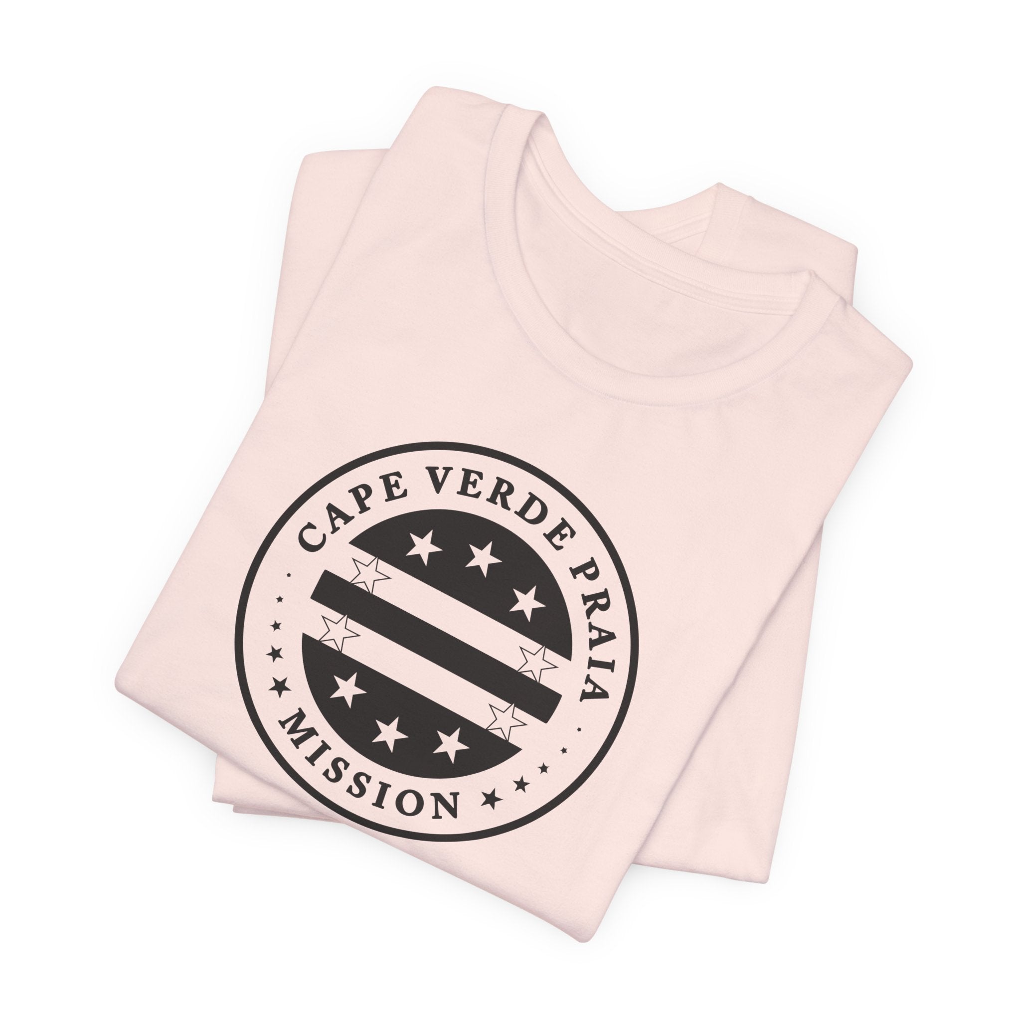 Cape Verde Praia Mission Circular Monochrome Logo T-Shirt - Mission Wishlist - LDS Missionary Gift Store