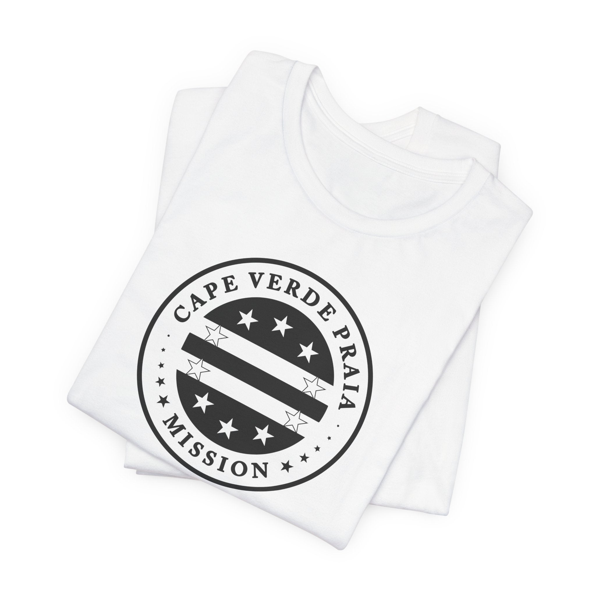 Cape Verde Praia Mission Circular Monochrome Logo T-Shirt - Mission Wishlist - LDS Missionary Gift Store