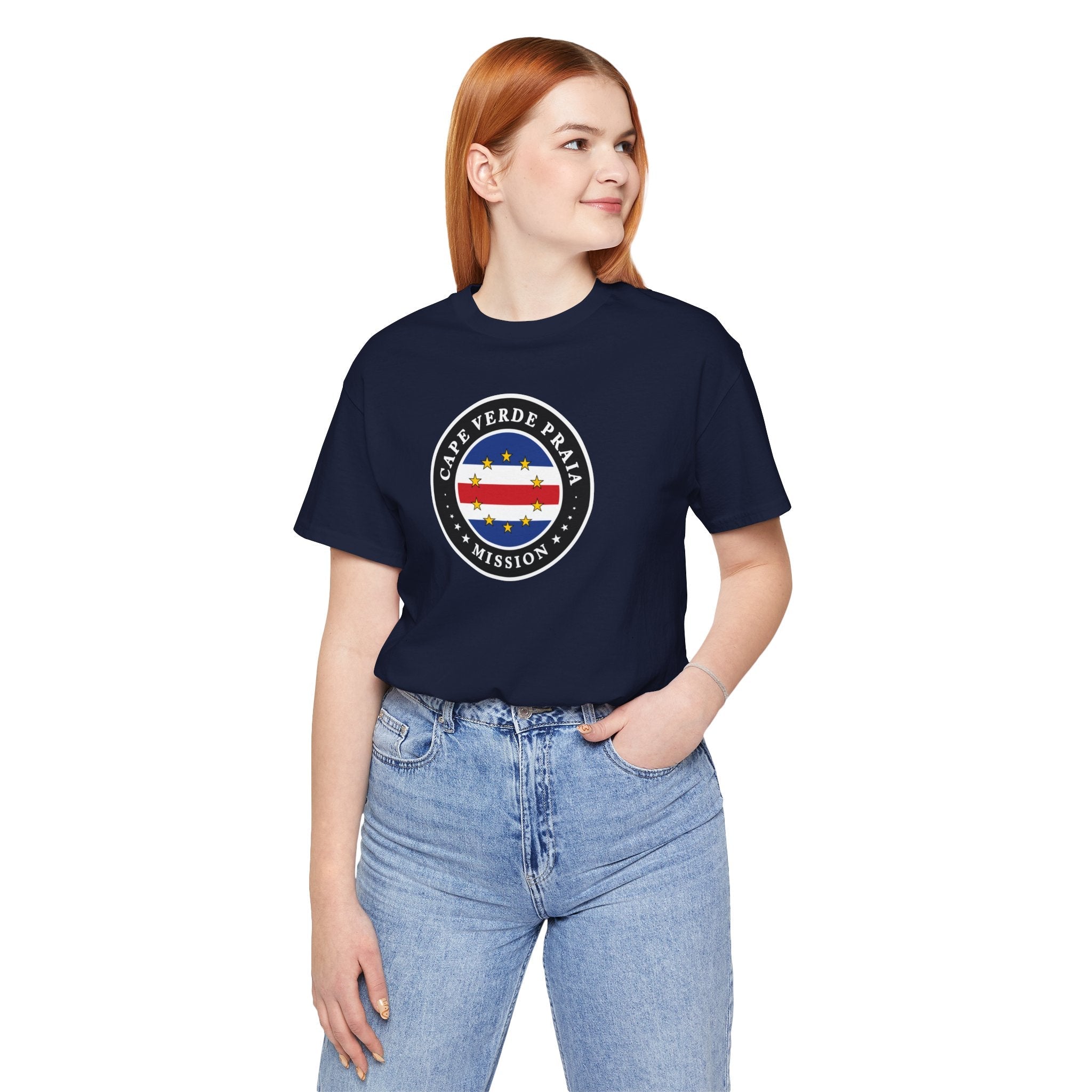 Cape Verde Praia Mission Flag Logo (Black Border) T-shirt - Mission Wishlist - LDS Missionary Gift Store