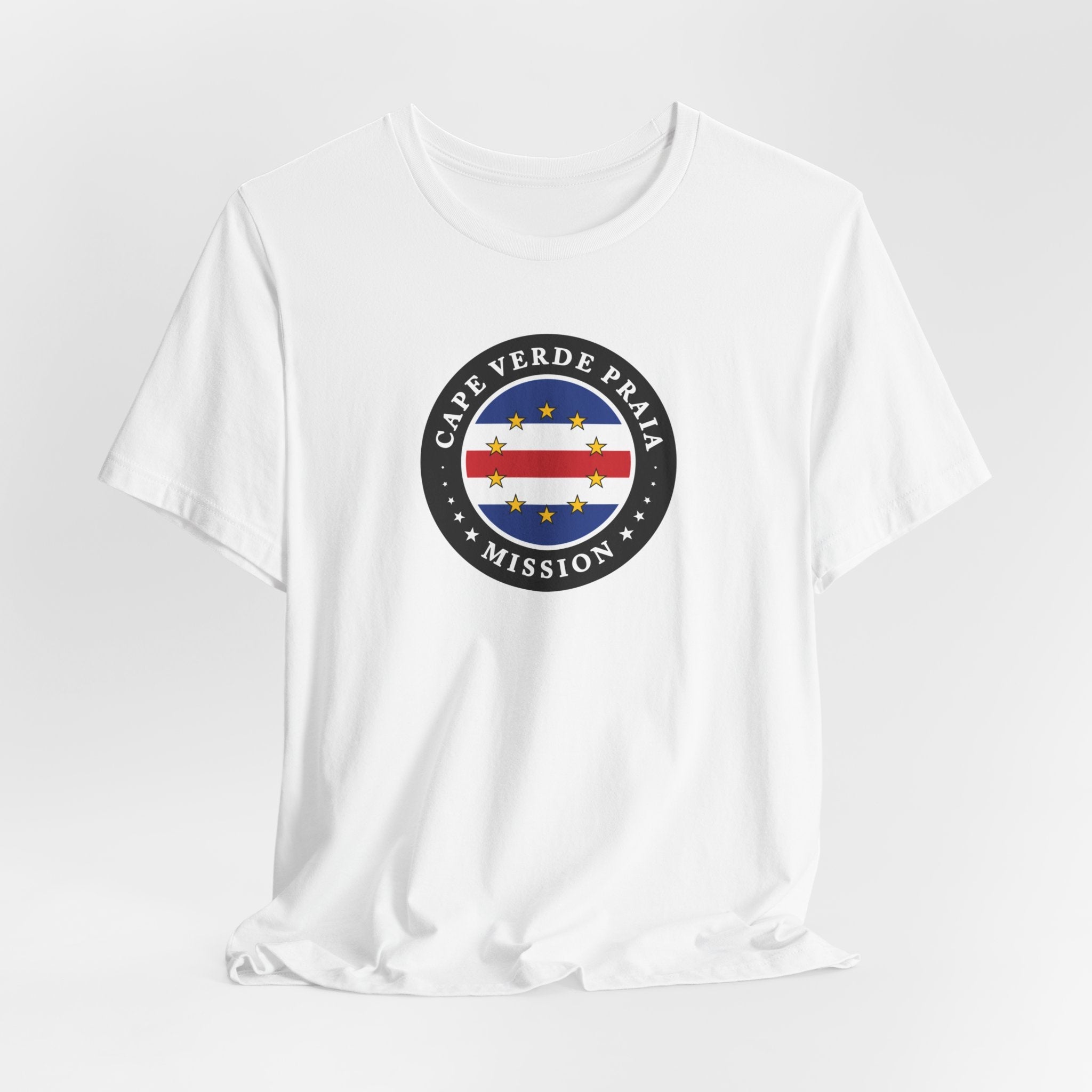 Cape Verde Praia Mission Flag Logo (Black Border) T-shirt - Mission Wishlist - LDS Missionary Gift Store