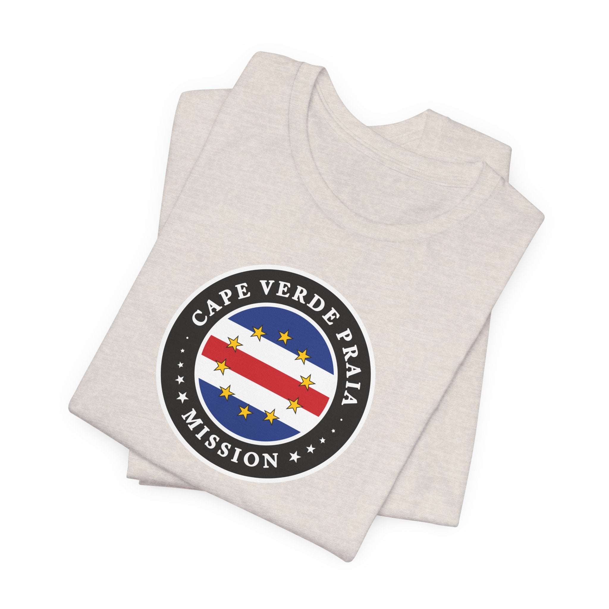 Cape Verde Praia Mission Flag Logo (Black Border) T-shirt - Mission Wishlist - LDS Missionary Gift Store