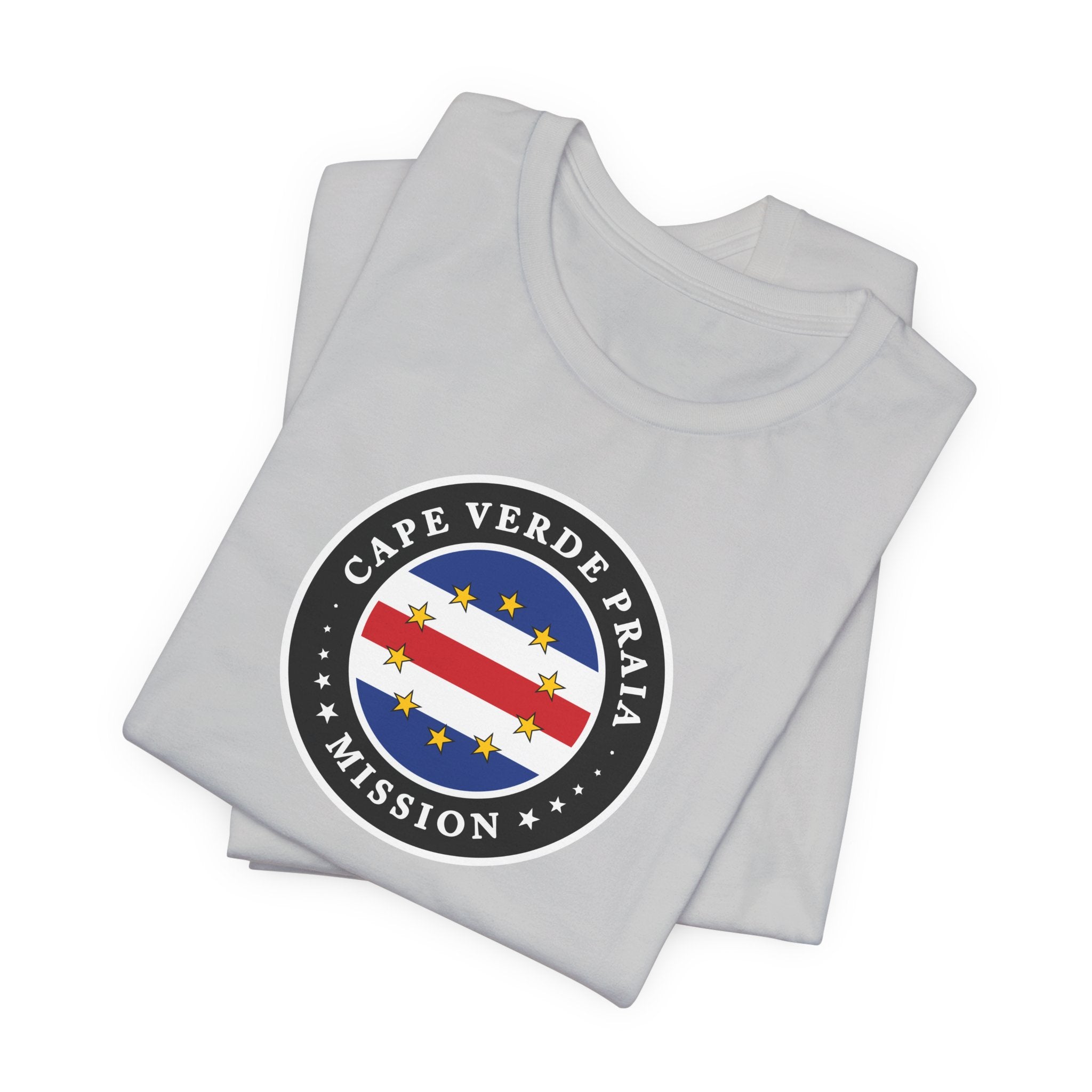 Cape Verde Praia Mission Flag Logo (Black Border) T-shirt - Mission Wishlist - LDS Missionary Gift Store