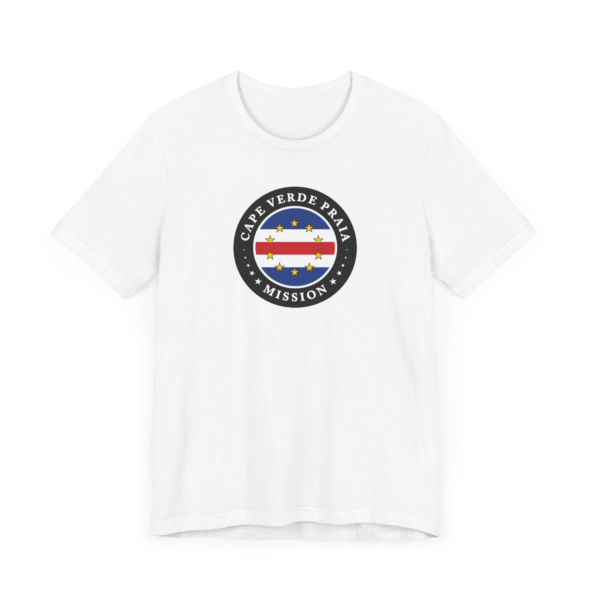 Cape Verde Praia Mission Flag Logo (Black Border) T-shirt - Mission Wishlist - LDS Missionary Gift Store
