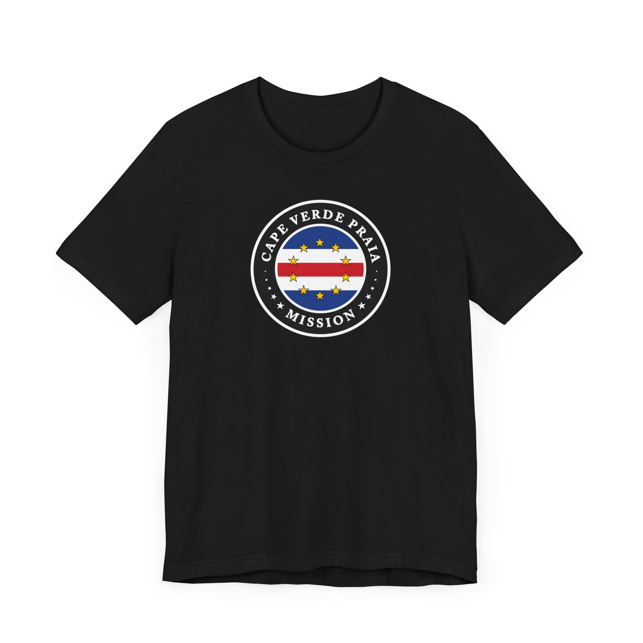 Cape Verde Praia Mission Flag Logo (Black Border) T-shirt - Mission Wishlist - LDS Missionary Gift Store
