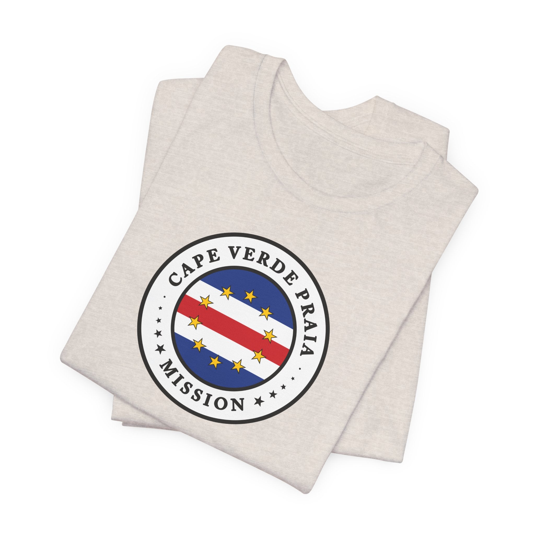 Cape Verde Praia Mission Flag Logo (White Border) T-shirt - Mission Wishlist - LDS Missionary Gift Store