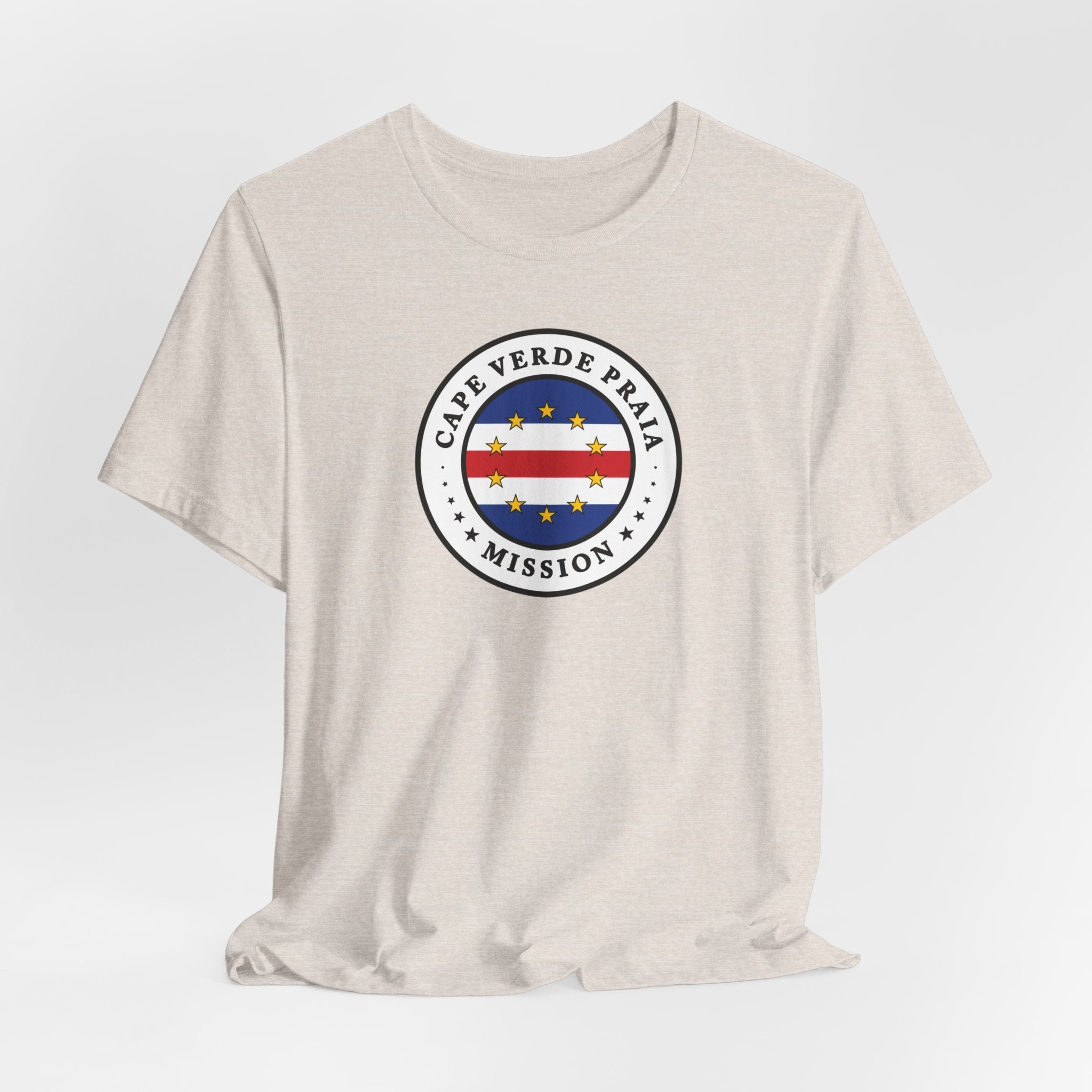 Cape Verde Praia Mission Flag Logo (White Border) T-shirt - Mission Wishlist - LDS Missionary Gift Store