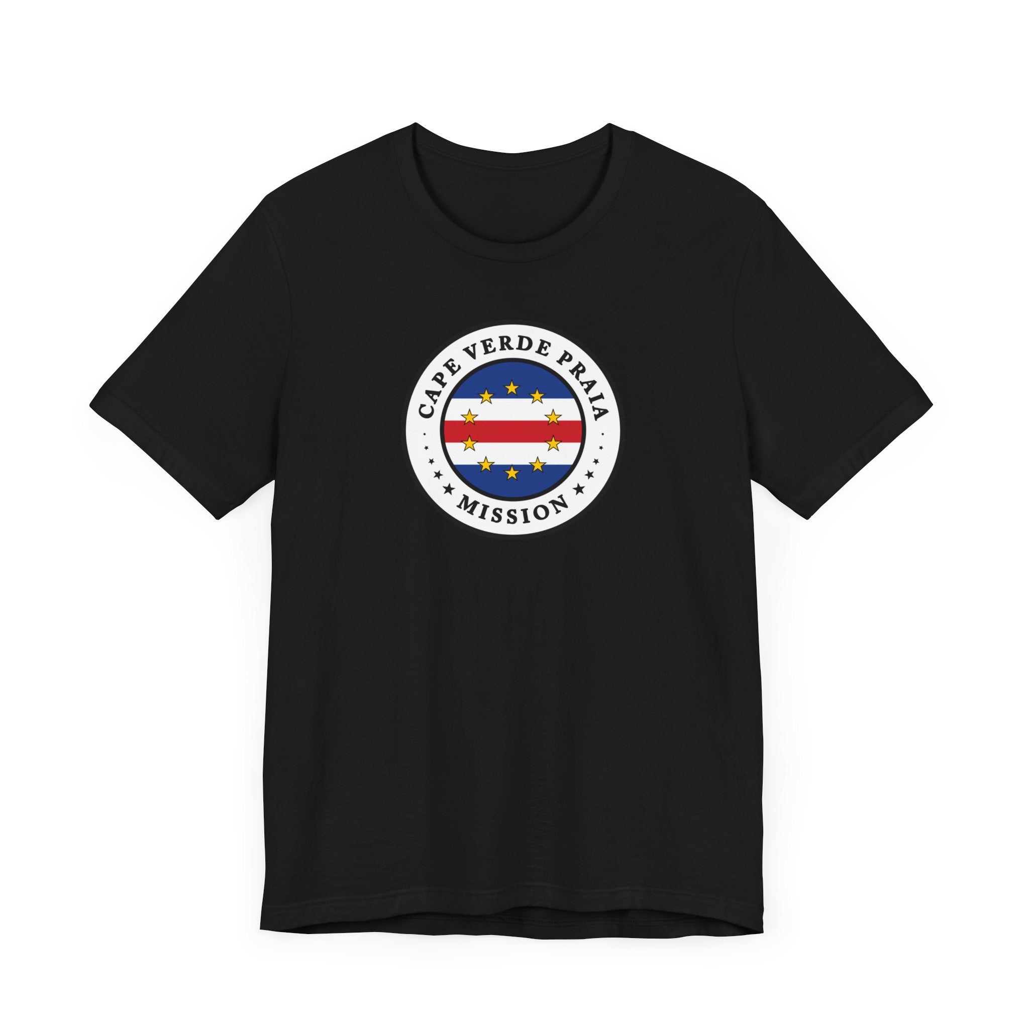 Cape Verde Praia Mission Flag Logo (White Border) T-shirt - Mission Wishlist - LDS Missionary Gift Store