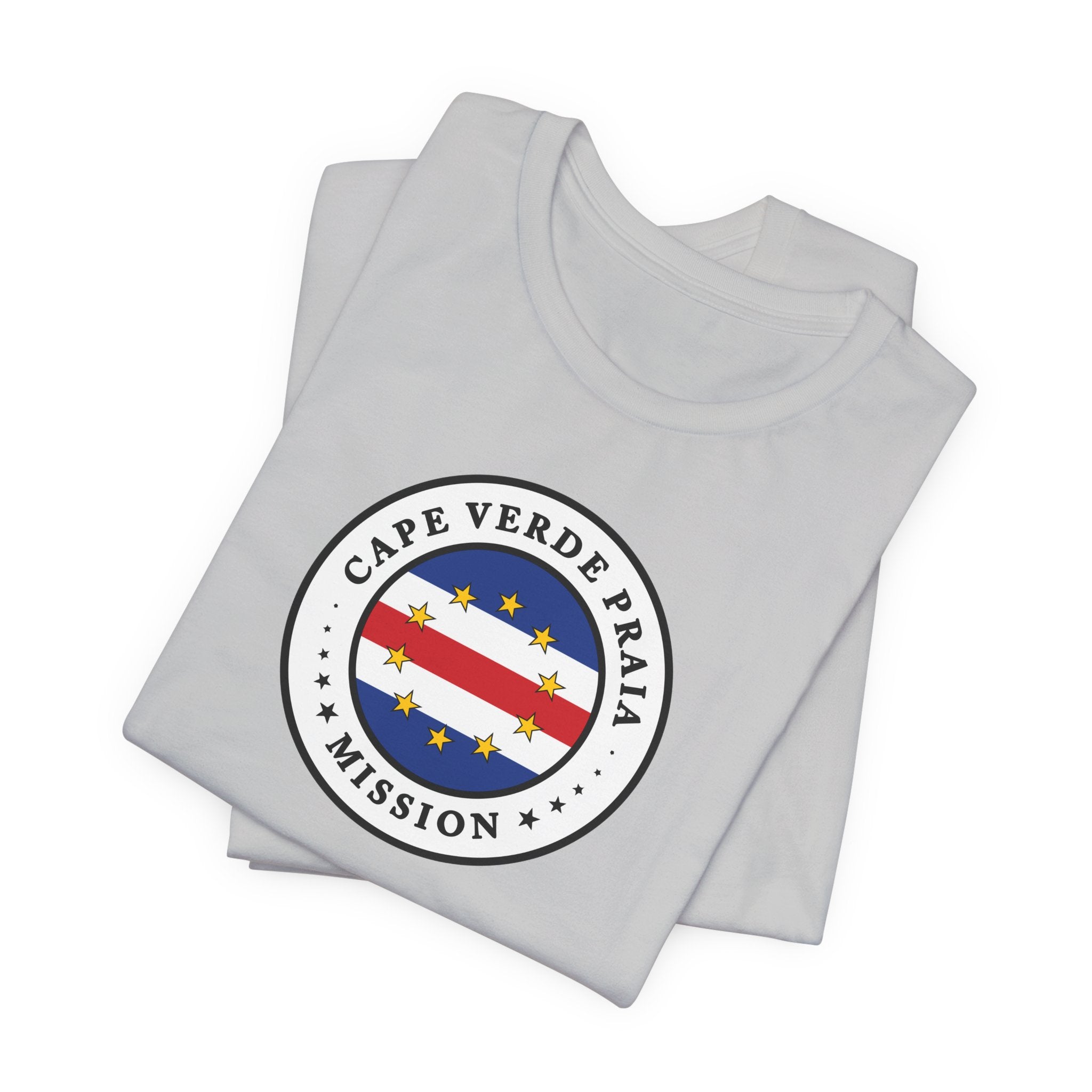 Cape Verde Praia Mission Flag Logo (White Border) T-shirt - Mission Wishlist - LDS Missionary Gift Store